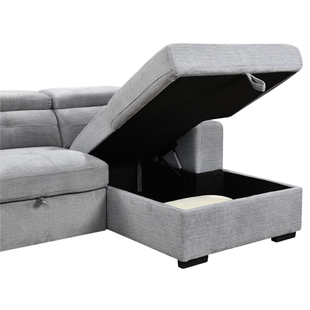 Saviro – Canapé-lit d'angle – Gris