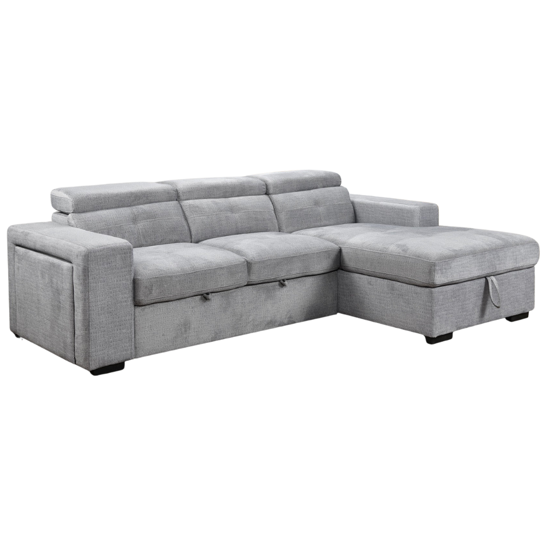 Saviro – Canapé-lit d'angle – Gris