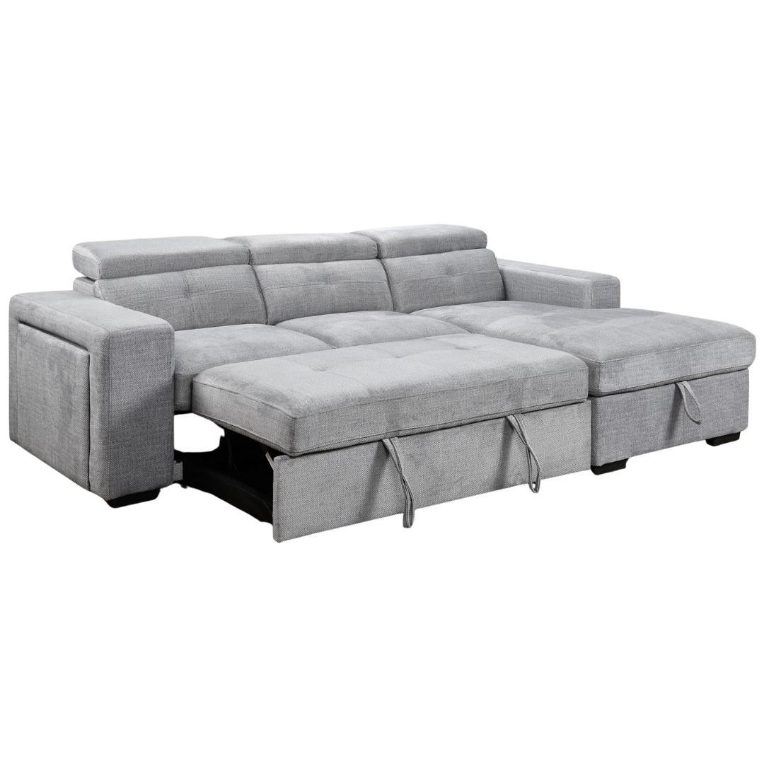 Saviro – Canapé-lit d'angle – Gris