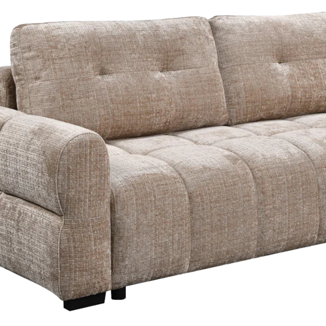 Serano – Canapé-lit avec rangement – Beige