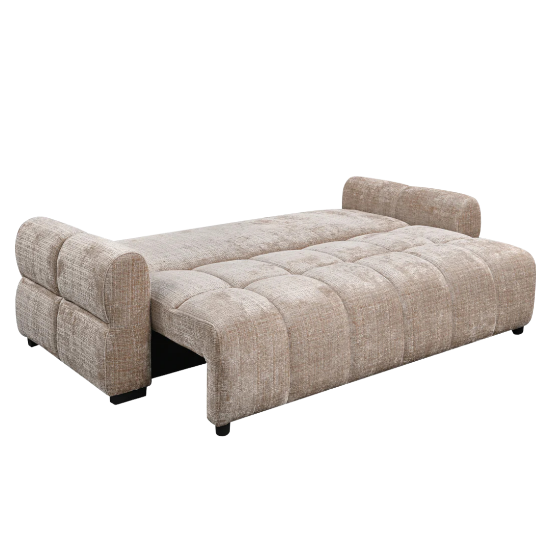 Serano – Canapé-lit avec rangement – Beige