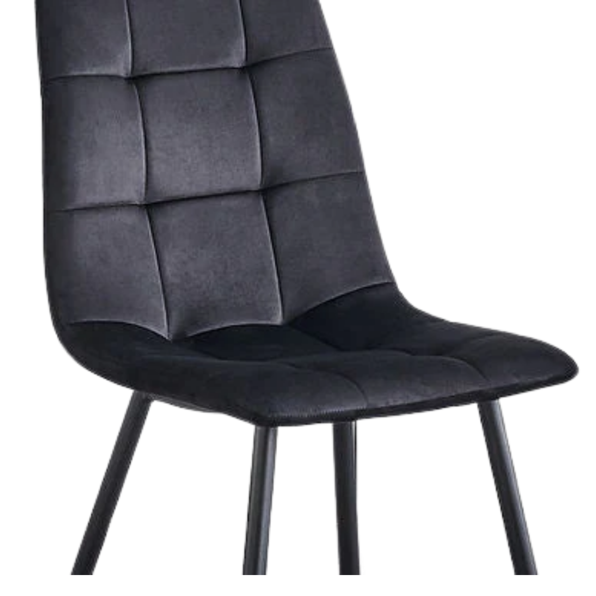 Soft Black or grey Velvet Dining Chairs C-1591 / C-1592 (Set of 4)