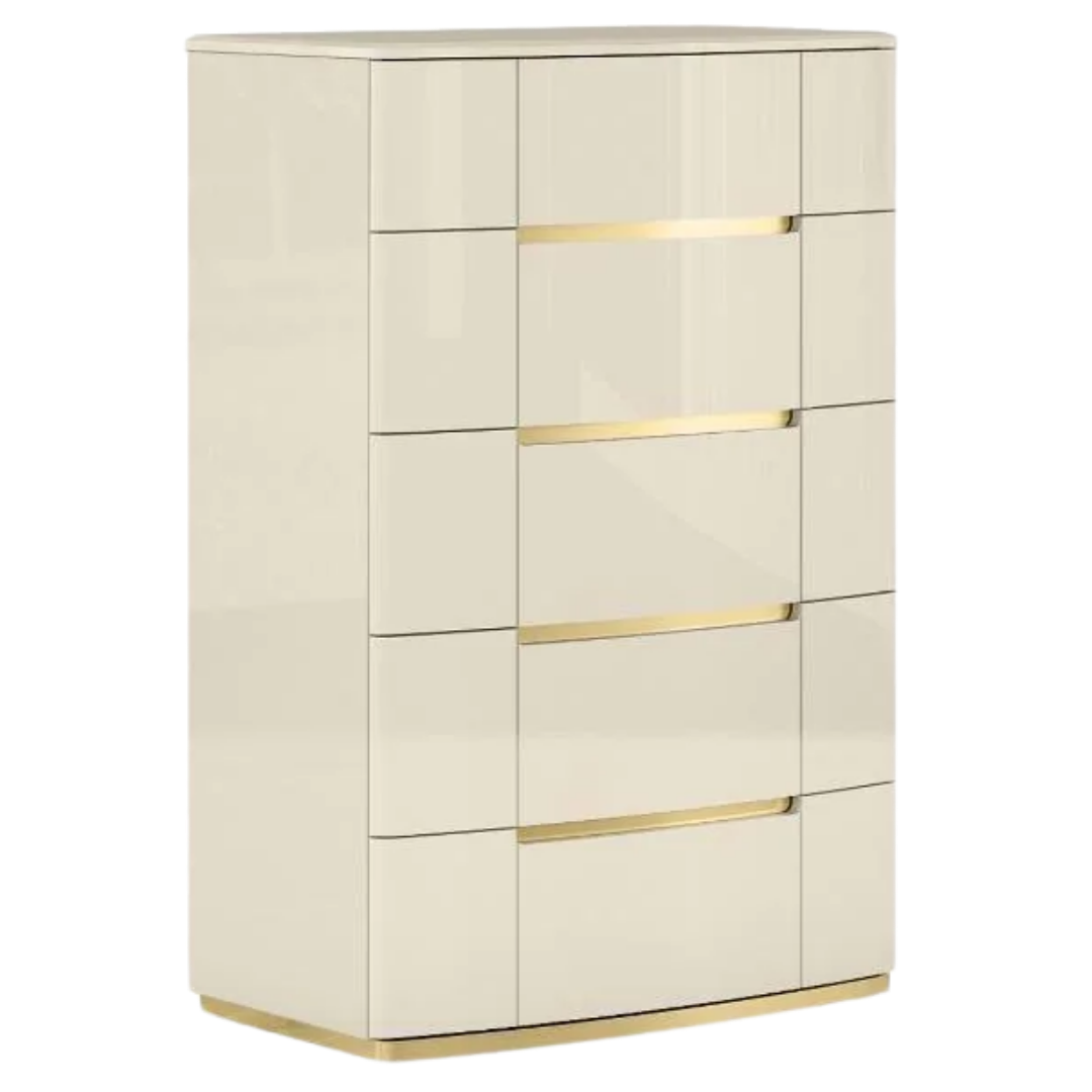 Solaria – Bedroom Set – King – Beige/Gold