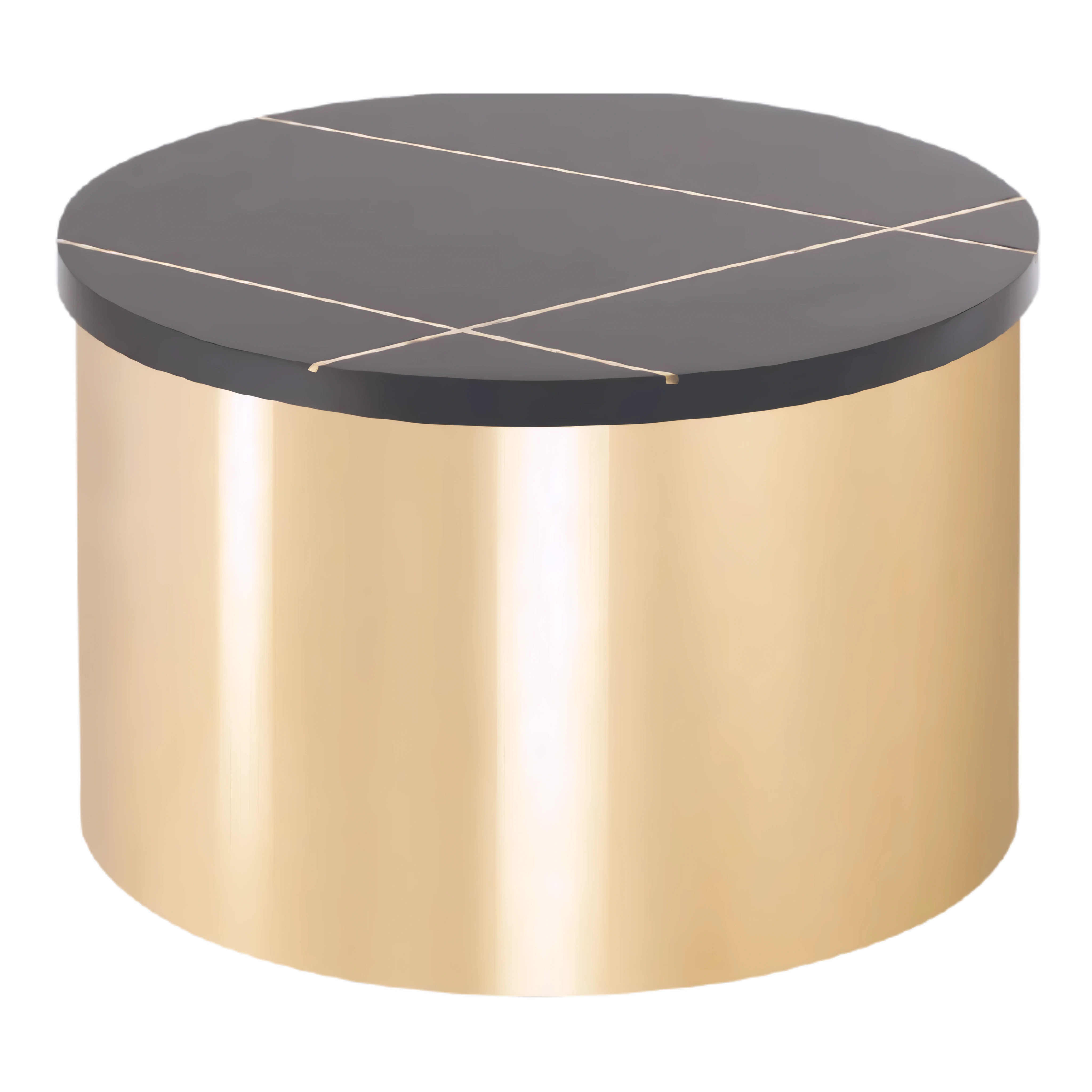 Triovan – Ensemble de 3 tables basses – Pied doré