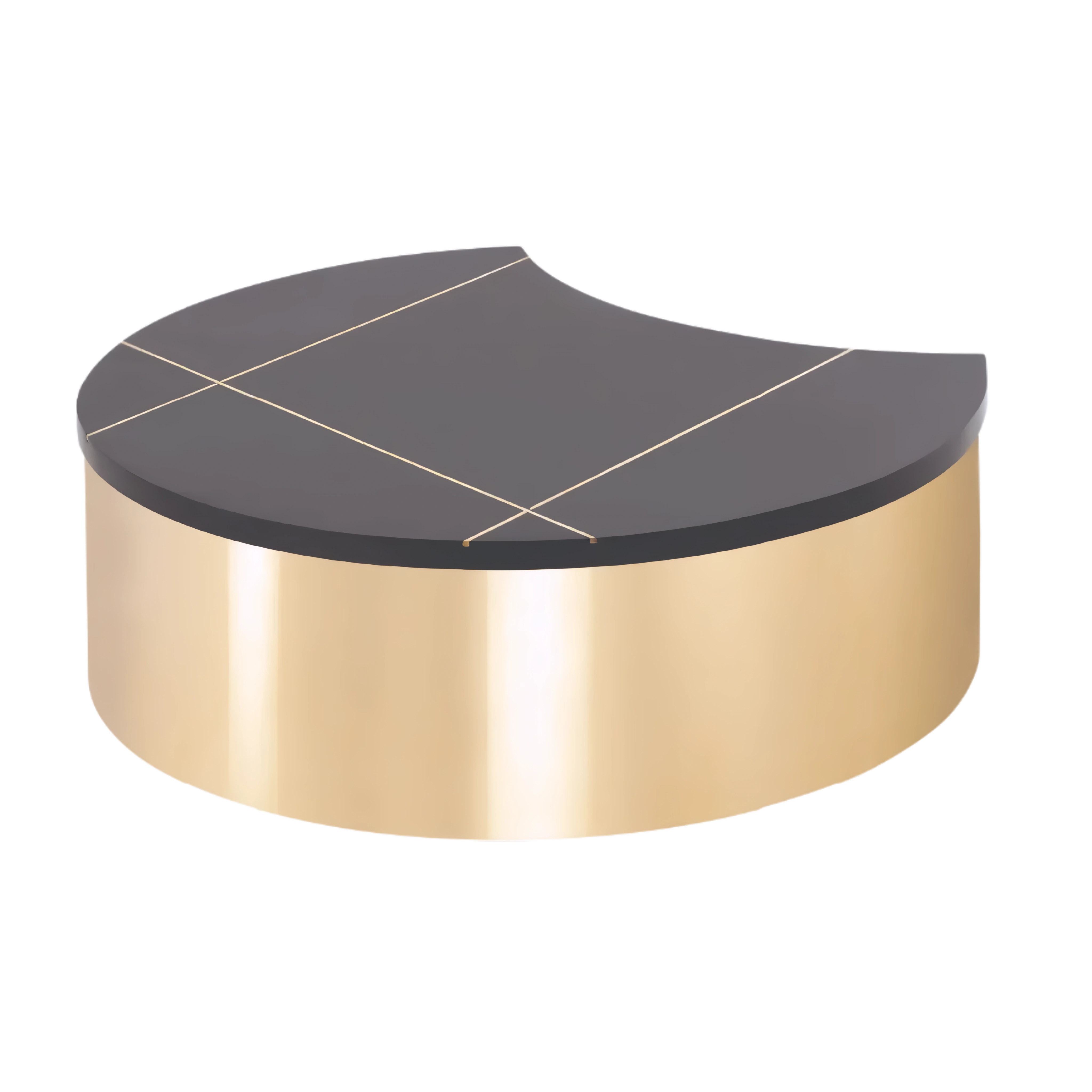 Triovan – Ensemble de 3 tables basses – Pied doré