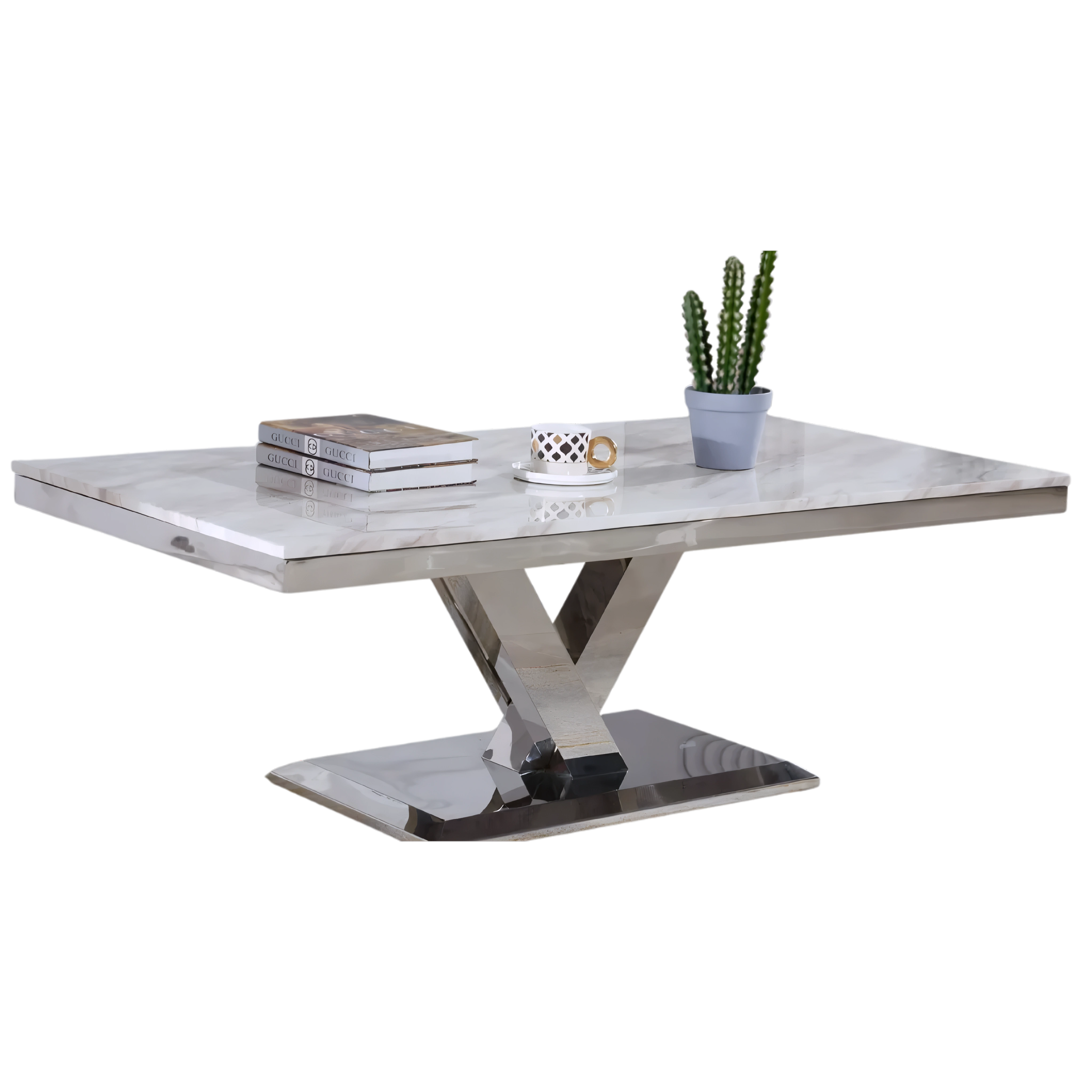 Valmer – Coffee Table – Chrome Base