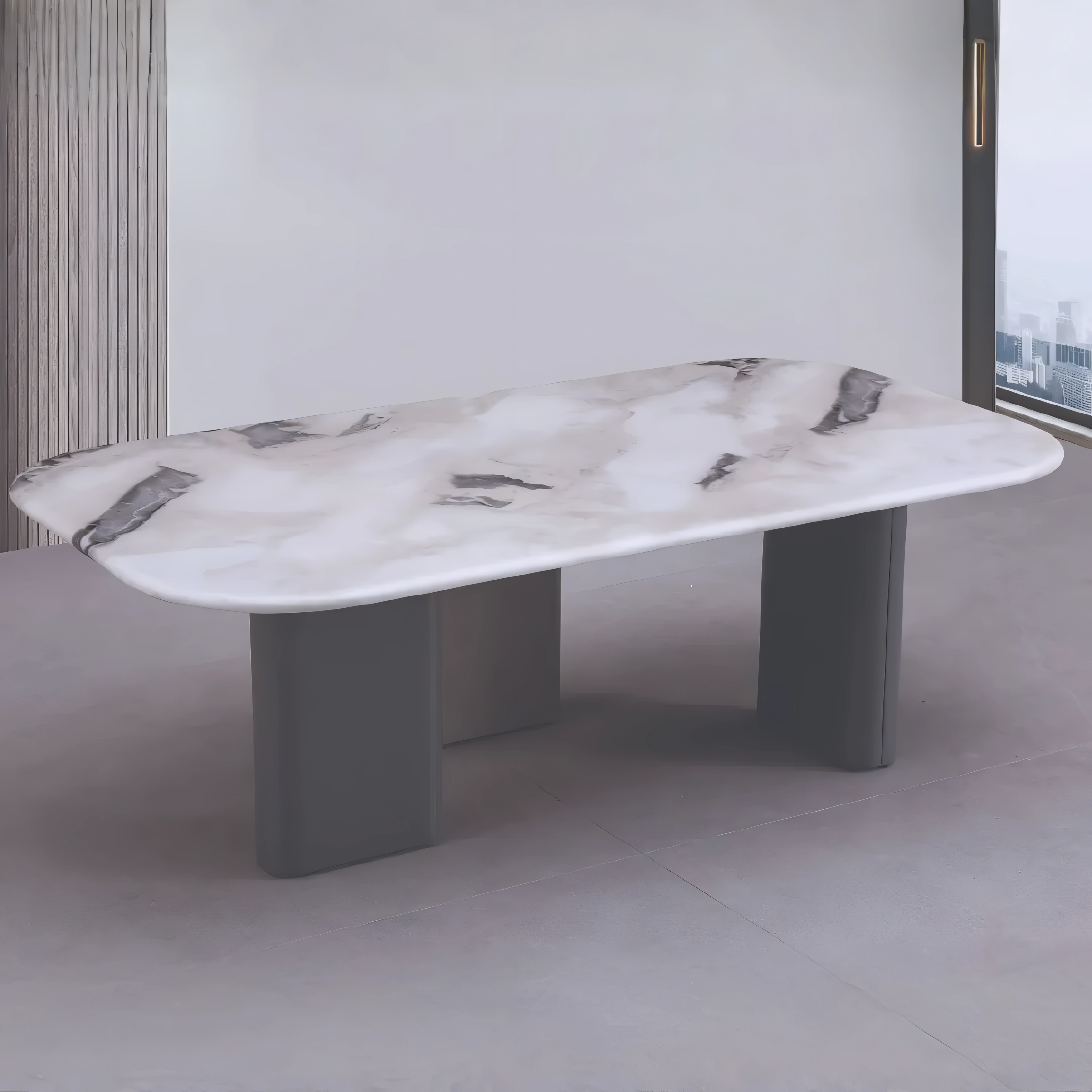 Valtaro – Coffee Table – Marble & Black Base