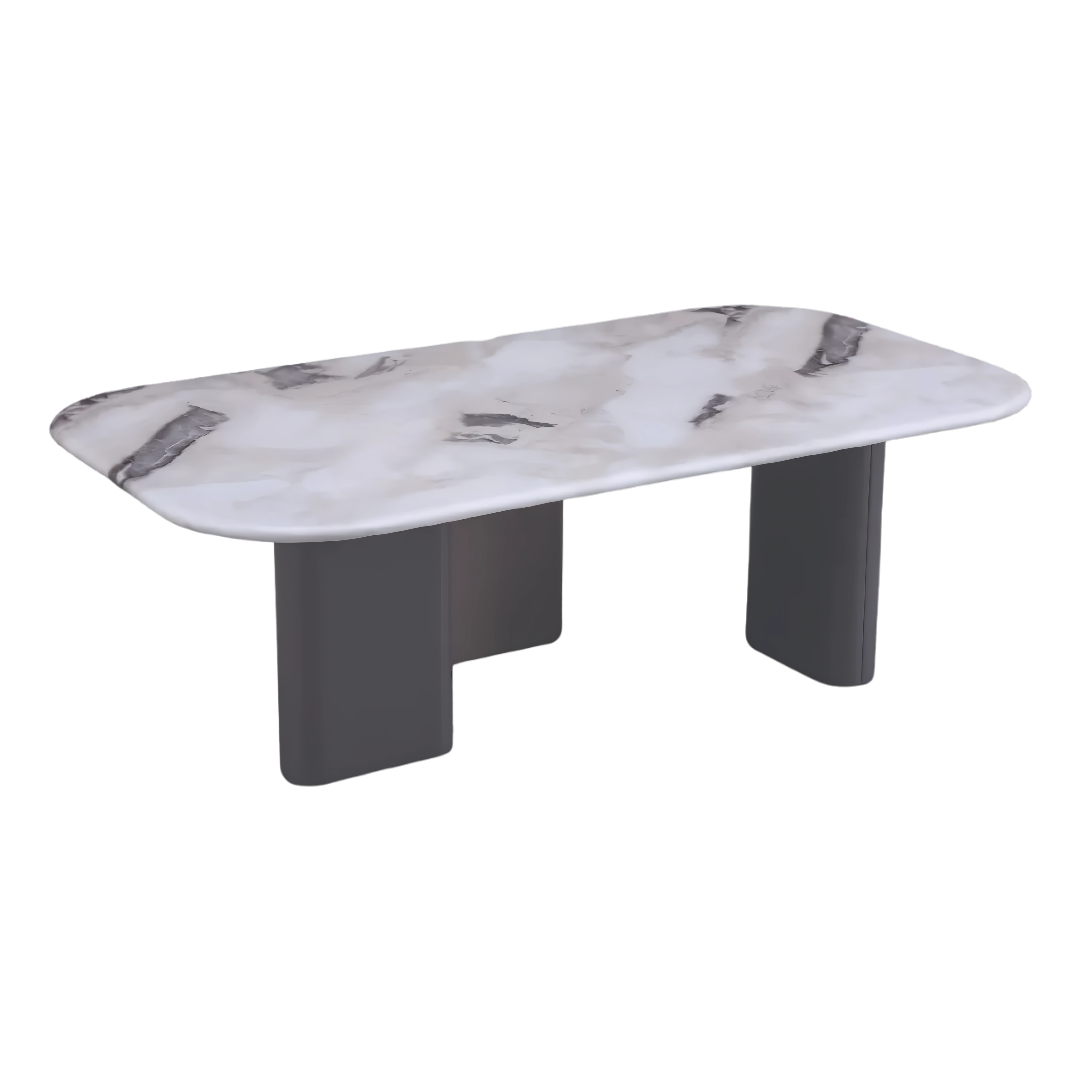 Valtaro – Coffee Table – Marble & Black Base