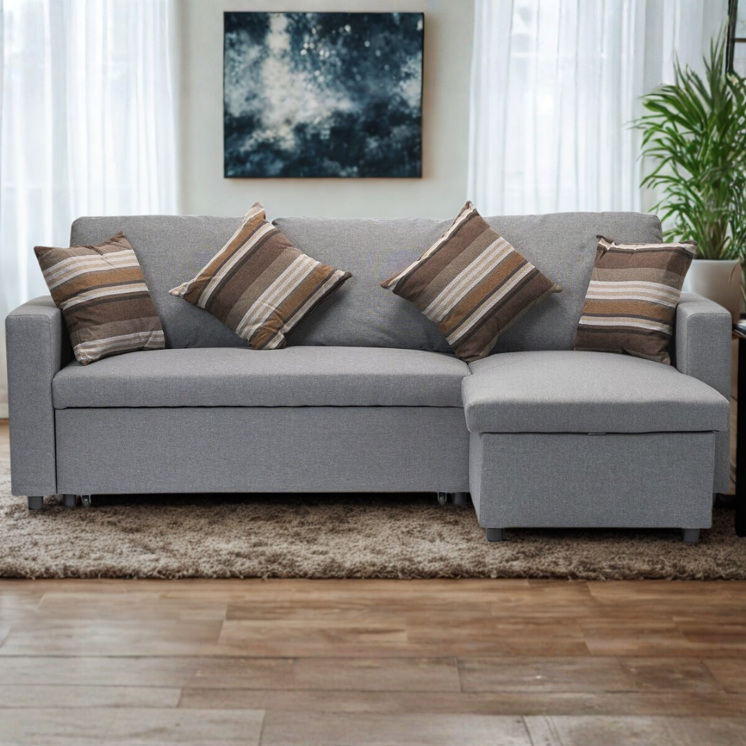 Velrik – Canapé-lit réversible – Gris