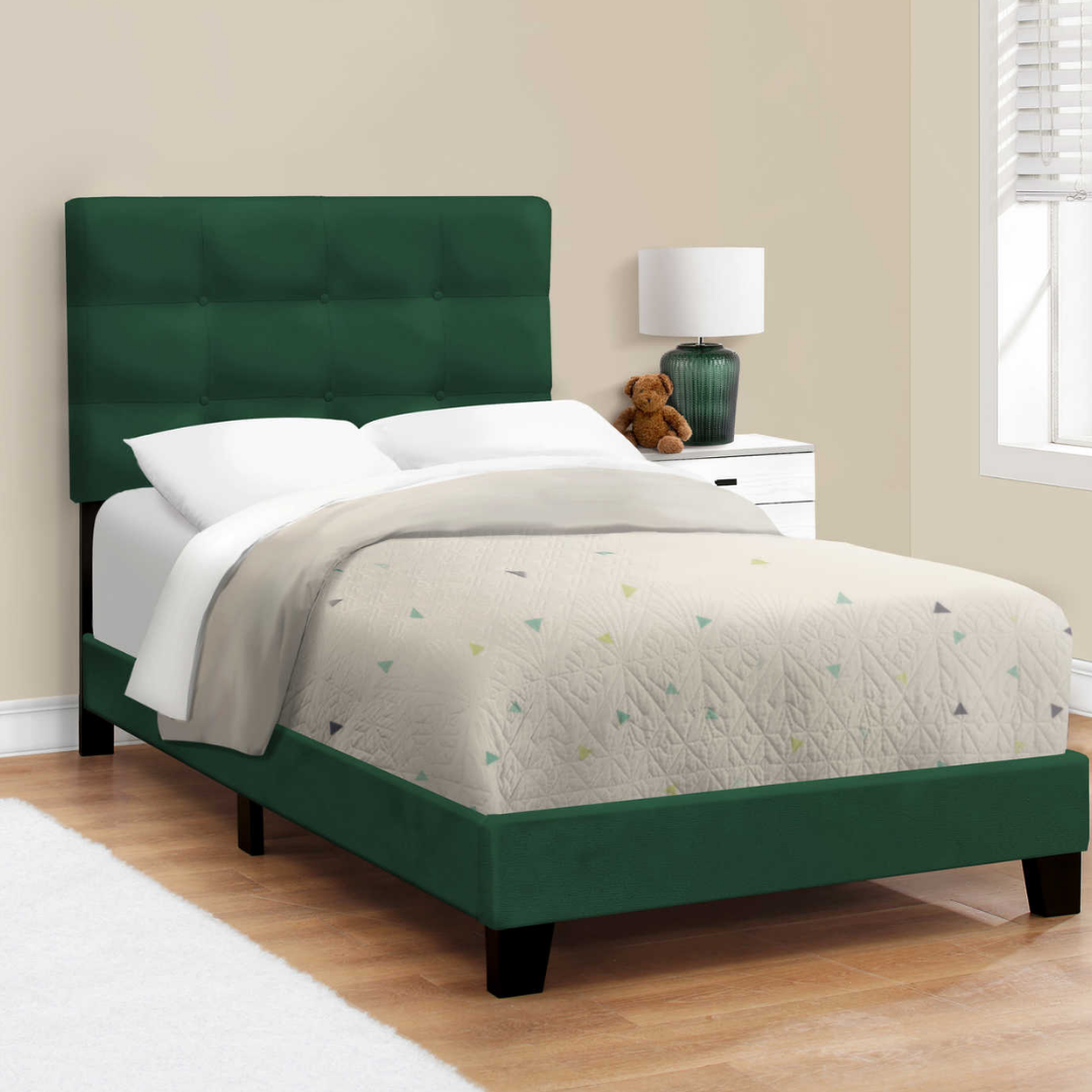 Velvora – Lit simple – Velours (Vert)