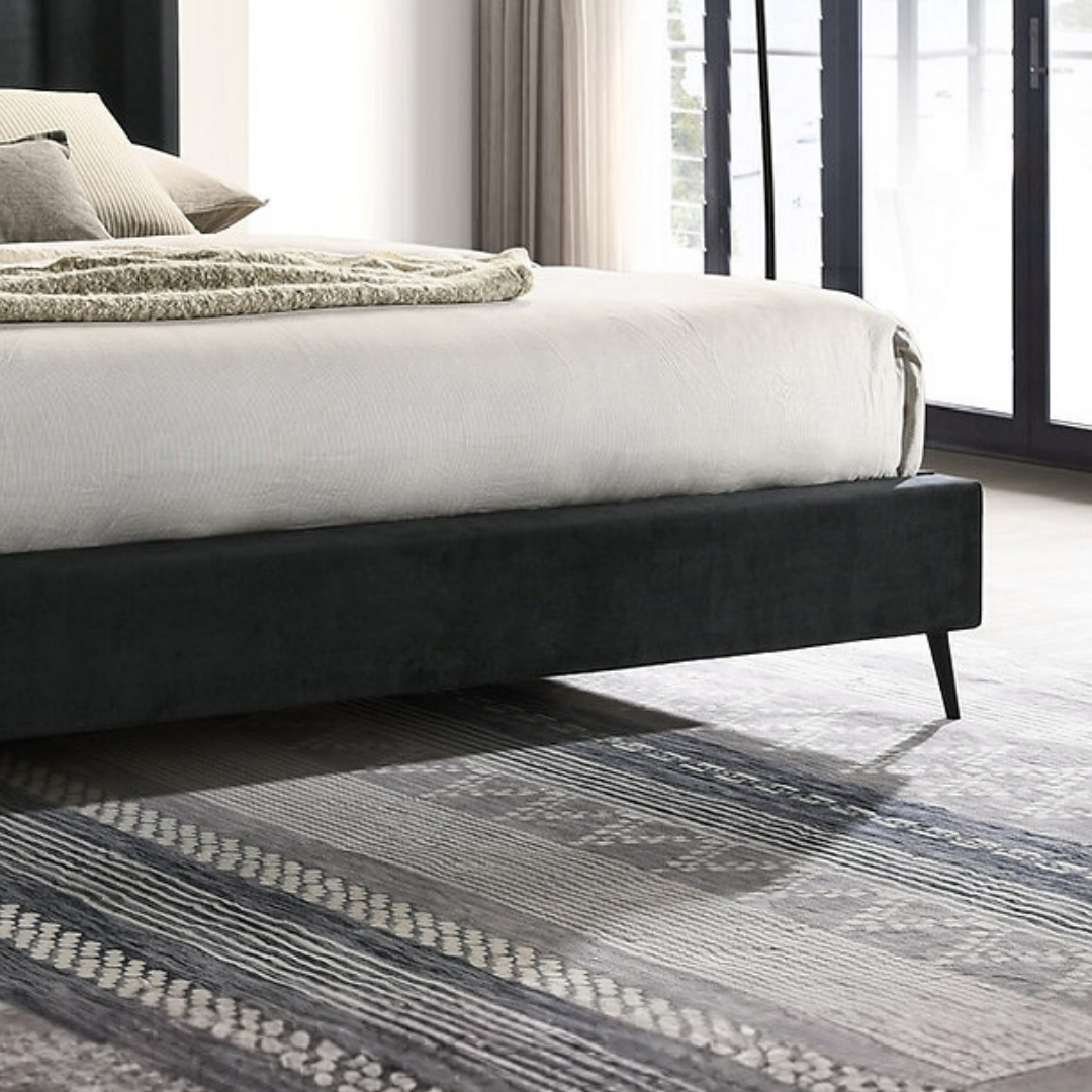 Veylor – Lit Queen – Velours (Noir)