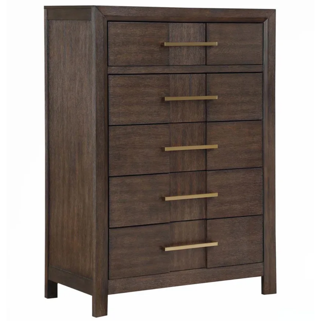 Walsten – Ensemble de chambre à coucher – King – Noyer foncé