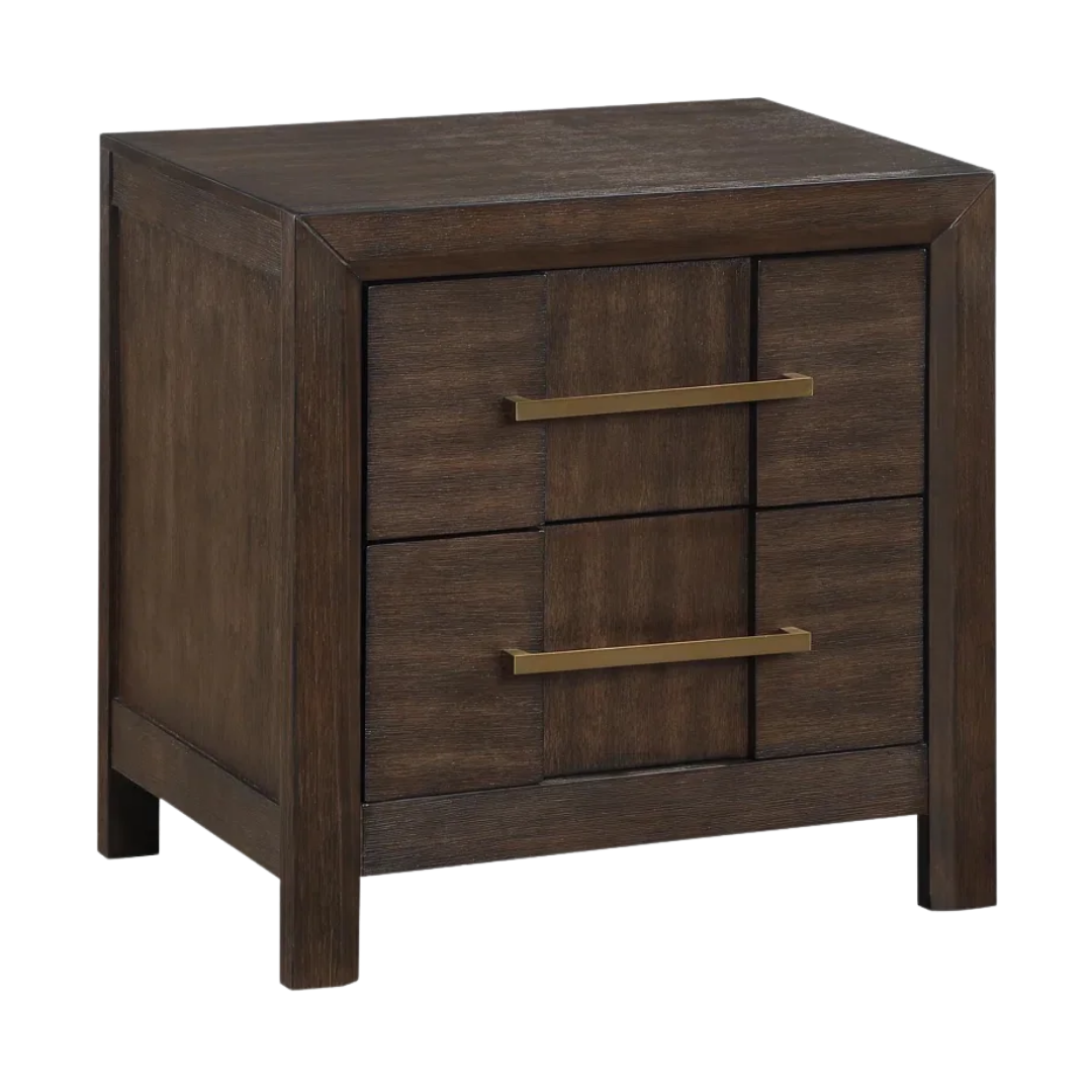 Walsten – Ensemble de chambre à coucher – King – Noyer foncé