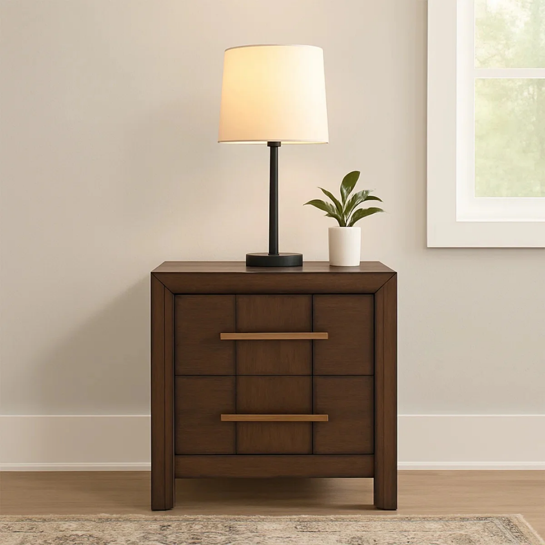 Walsten – Ensemble de chambre à coucher – King – Noyer foncé