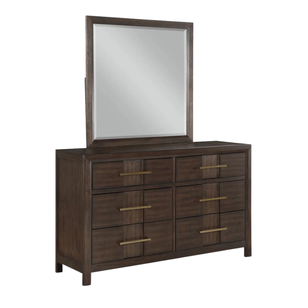 Walsten – Ensemble de chambre à coucher – King – Noyer foncé