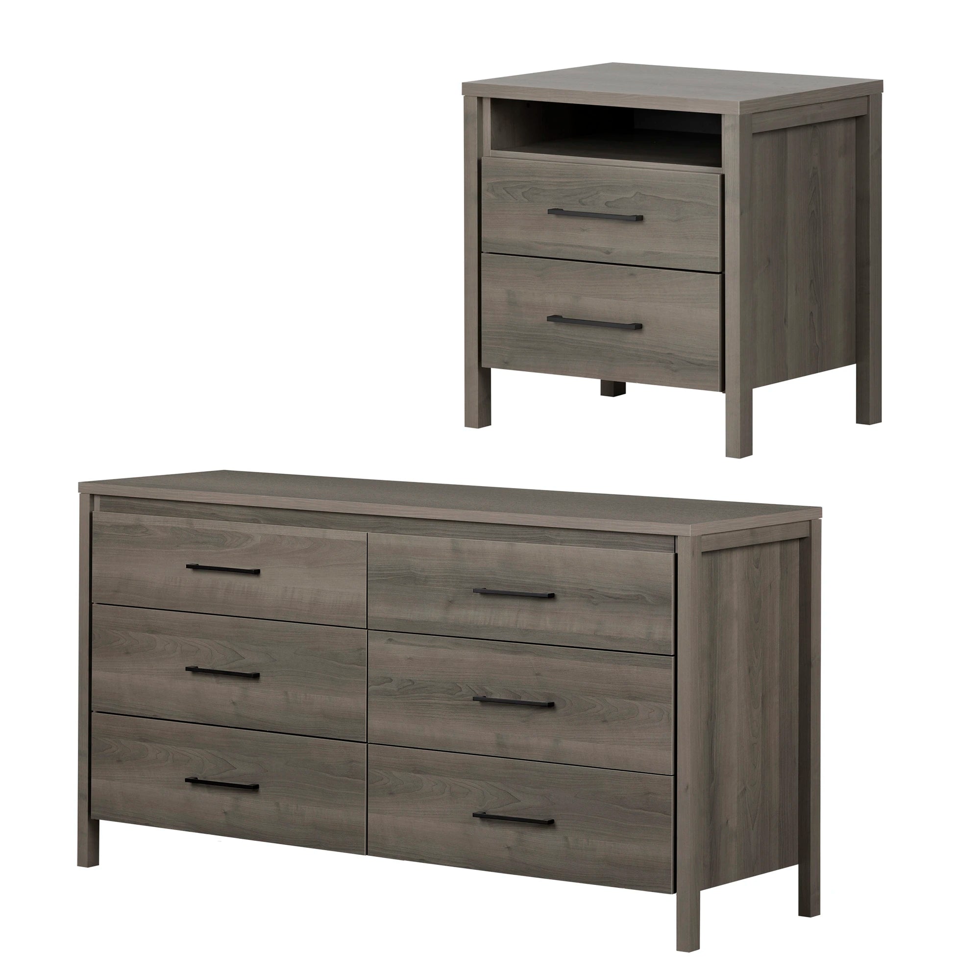 6-Drawer Dresser and Nightstand Set - Gravity