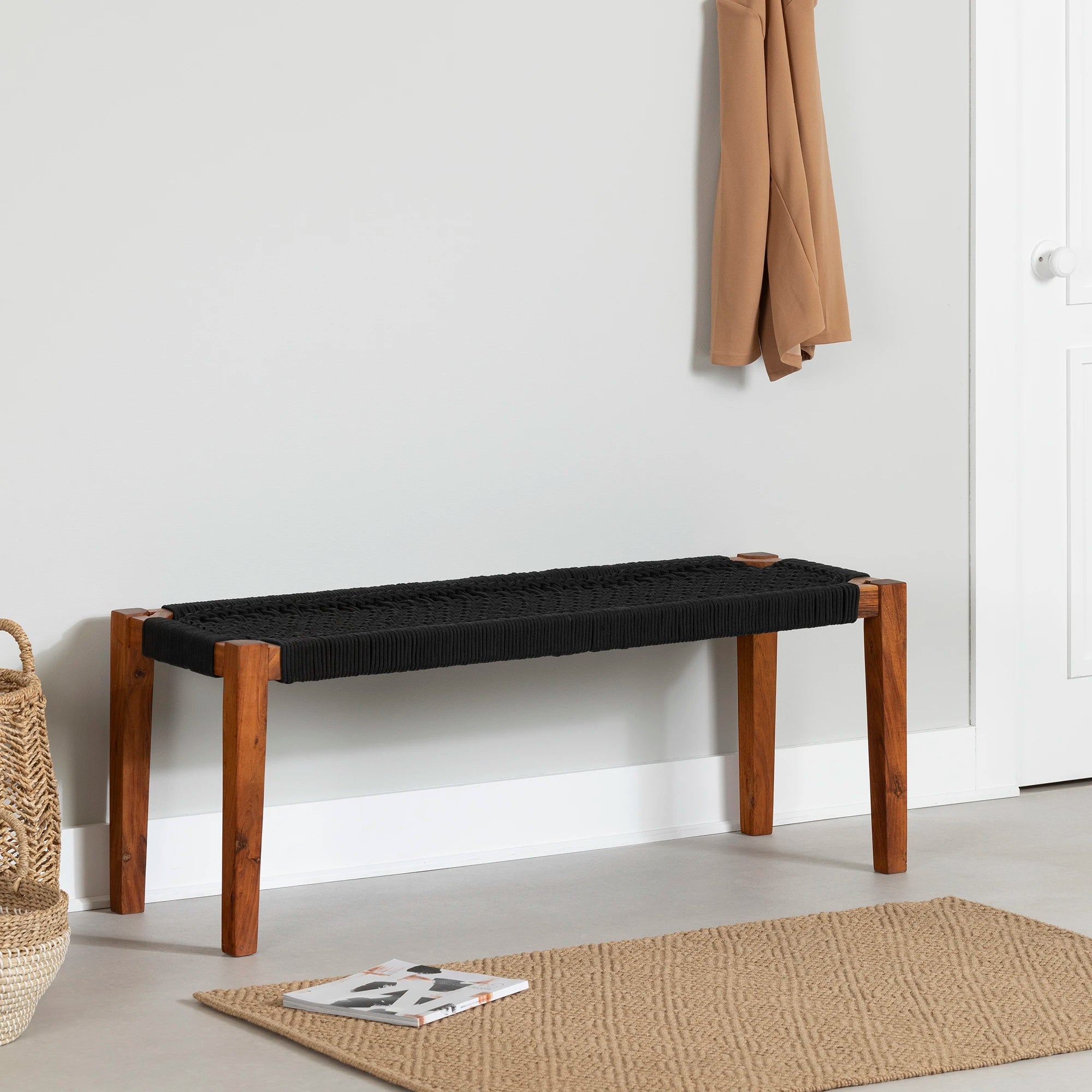 Wood and Rope Bench - Balka