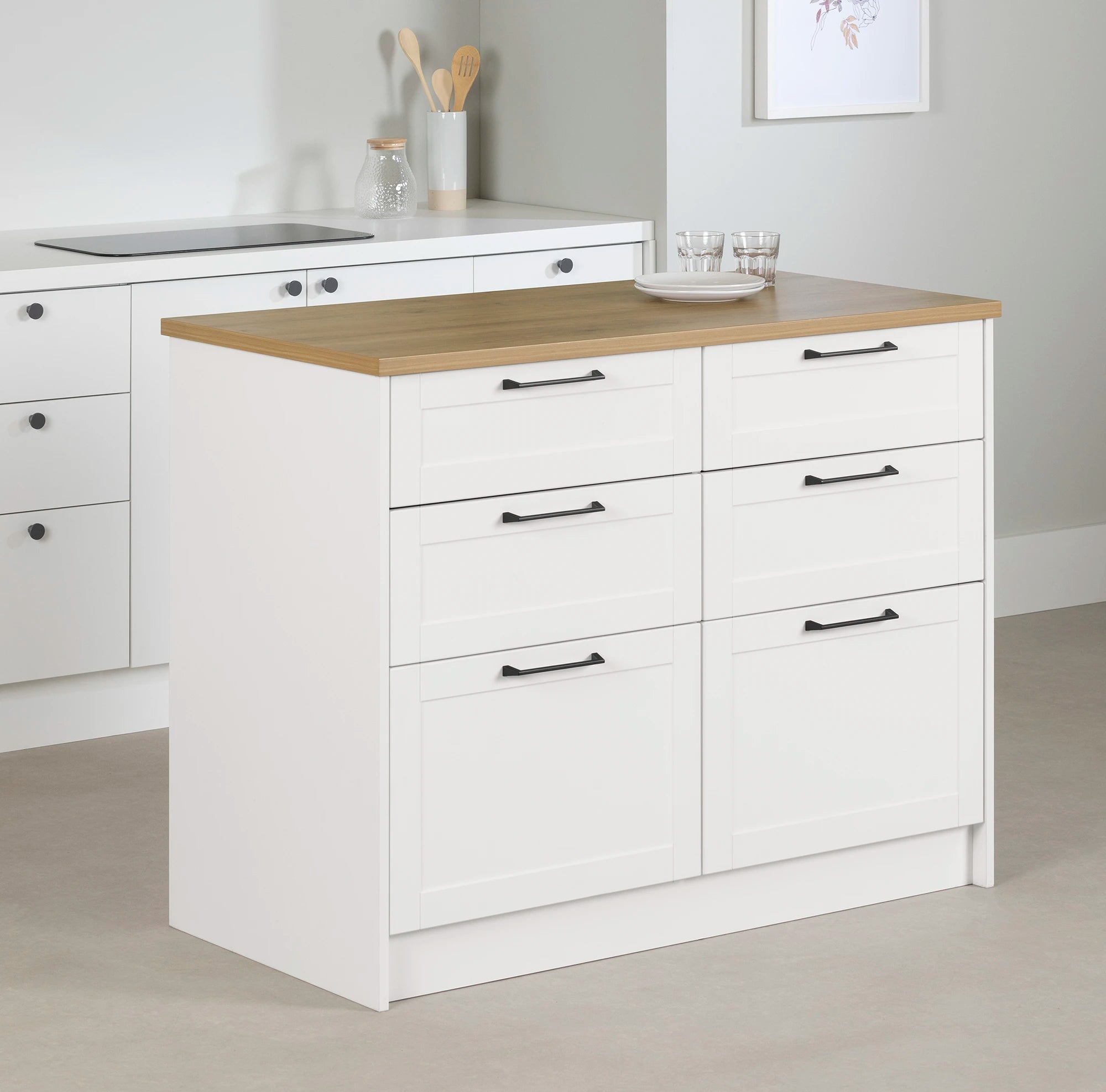 6-Drawer Kitchen Island - Toscano