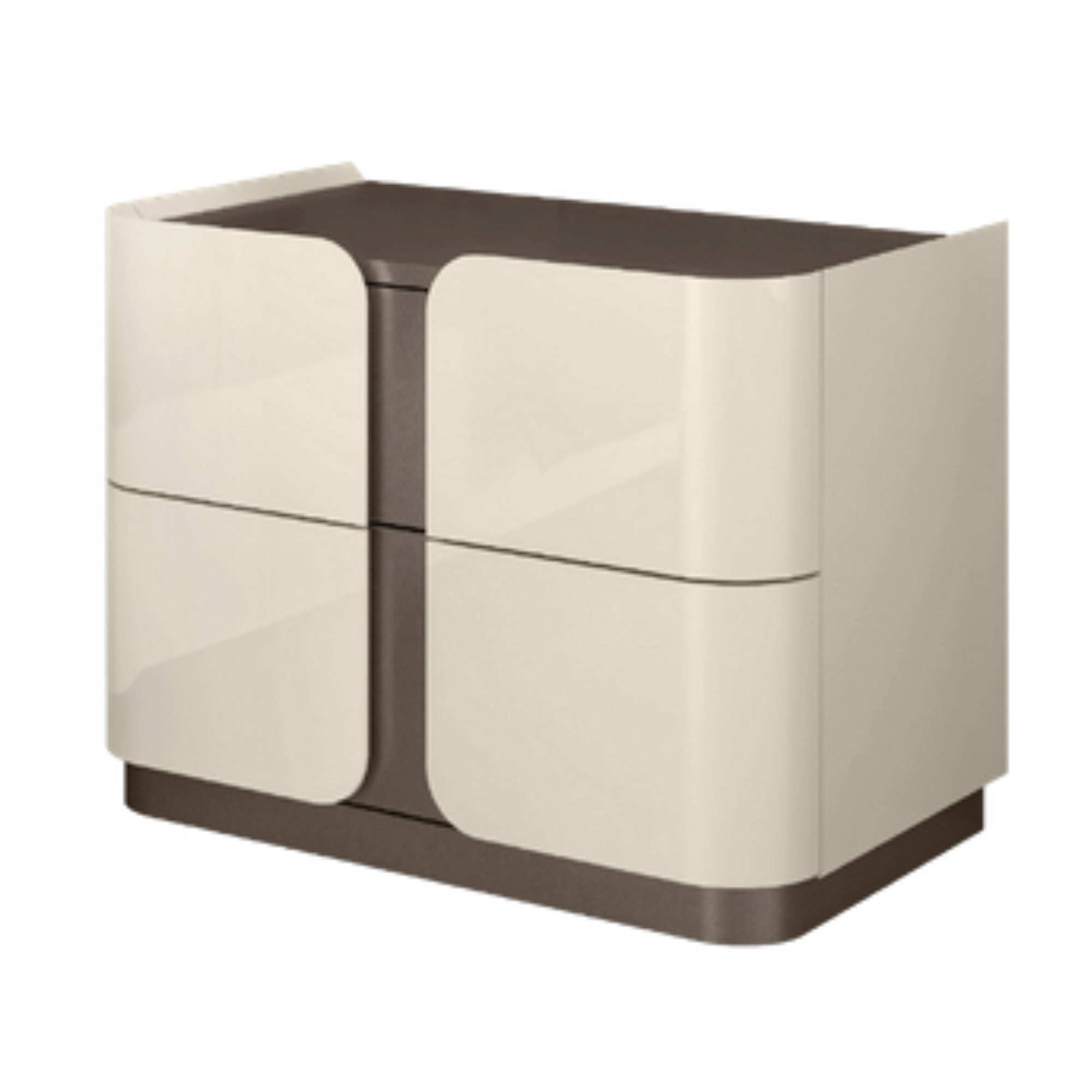 Crivano – Ivory Brown Lacquered Queen Bedroom Set