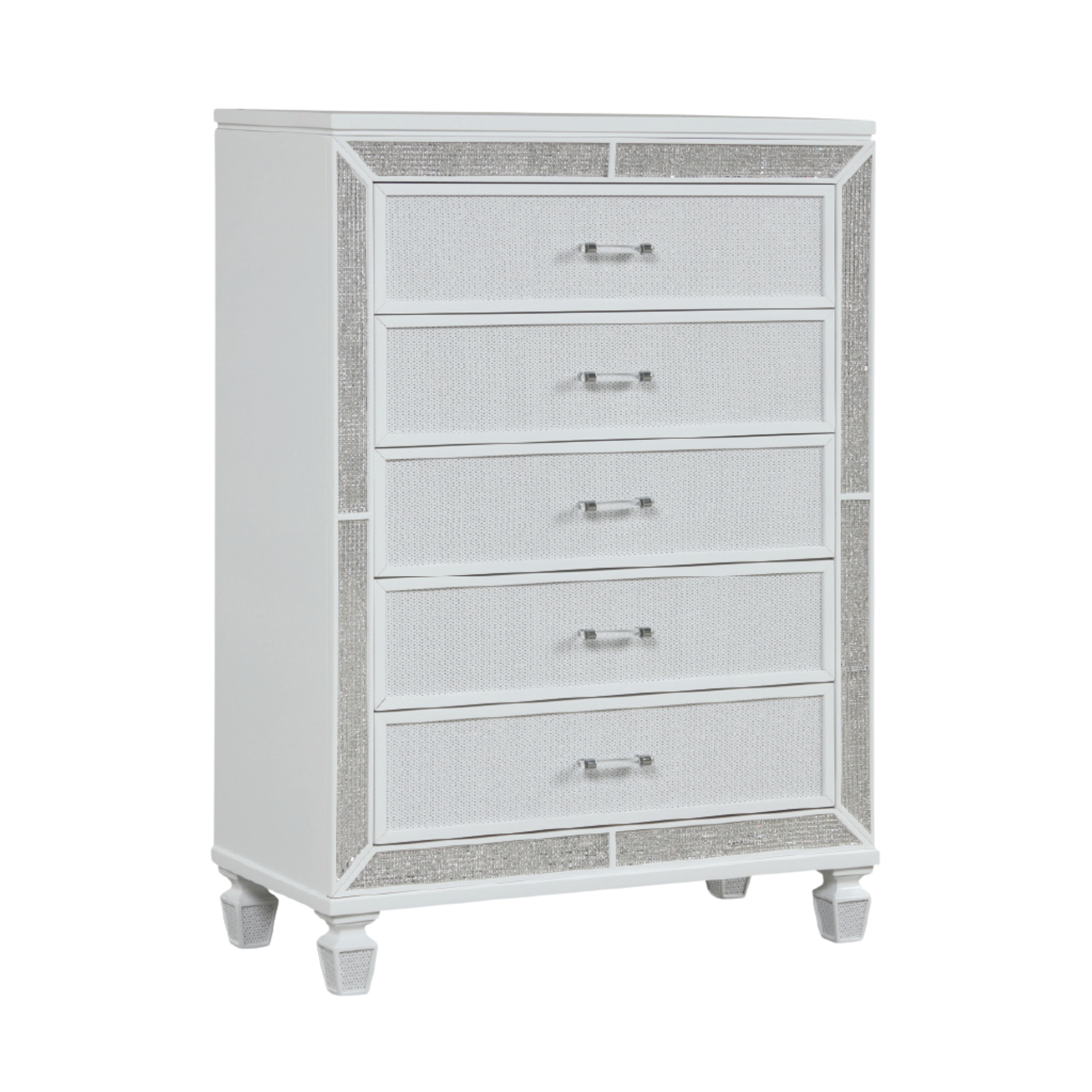 Radova – Chiffonnier blanc cristal bois laqué