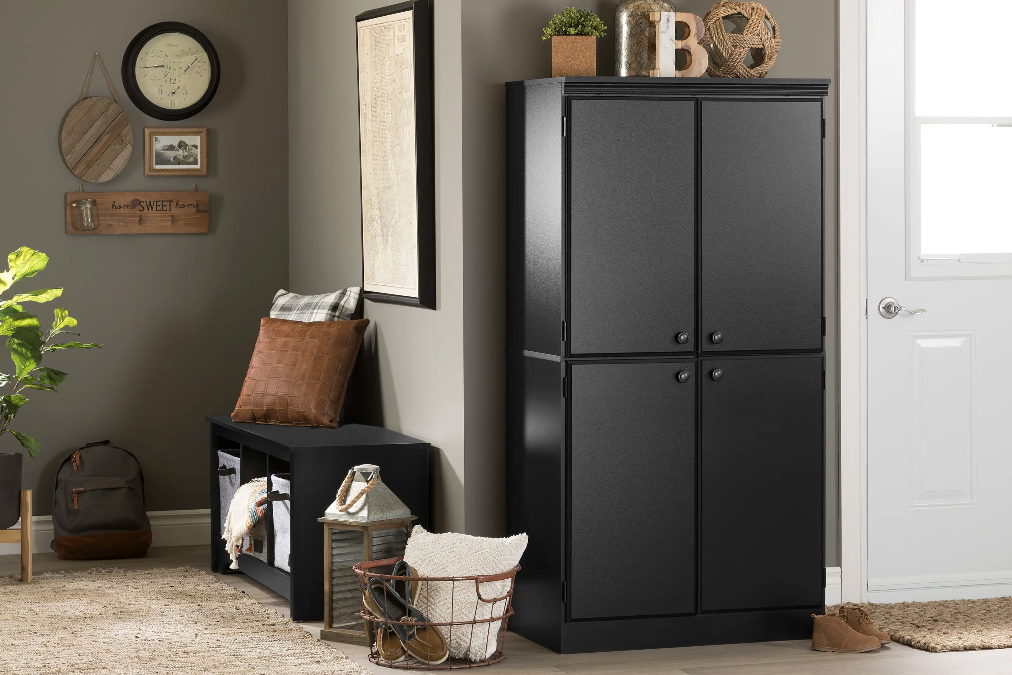 Armoire de rangement à 4 portes - Morgan