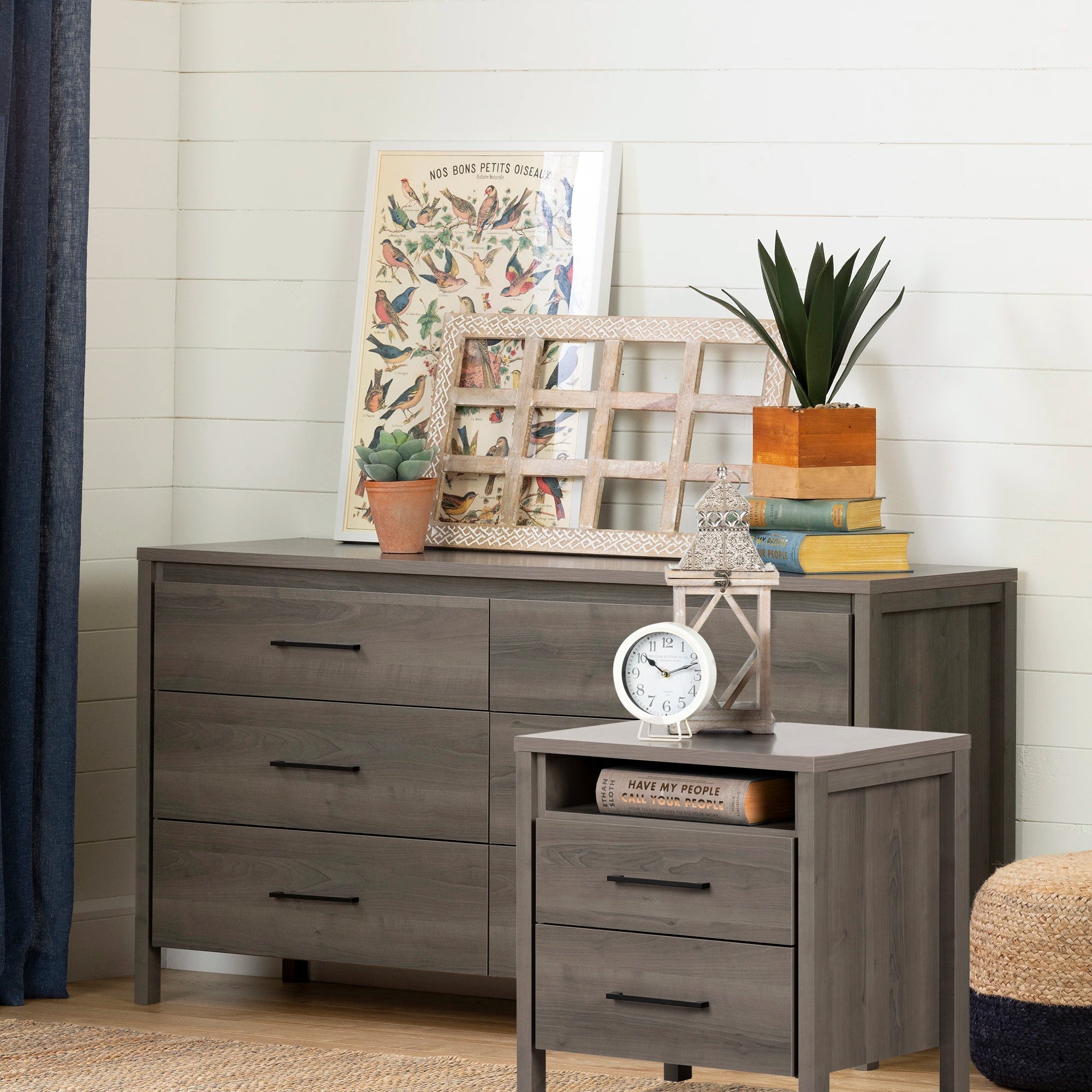 6-Drawer Dresser and Nightstand Set - Gravity