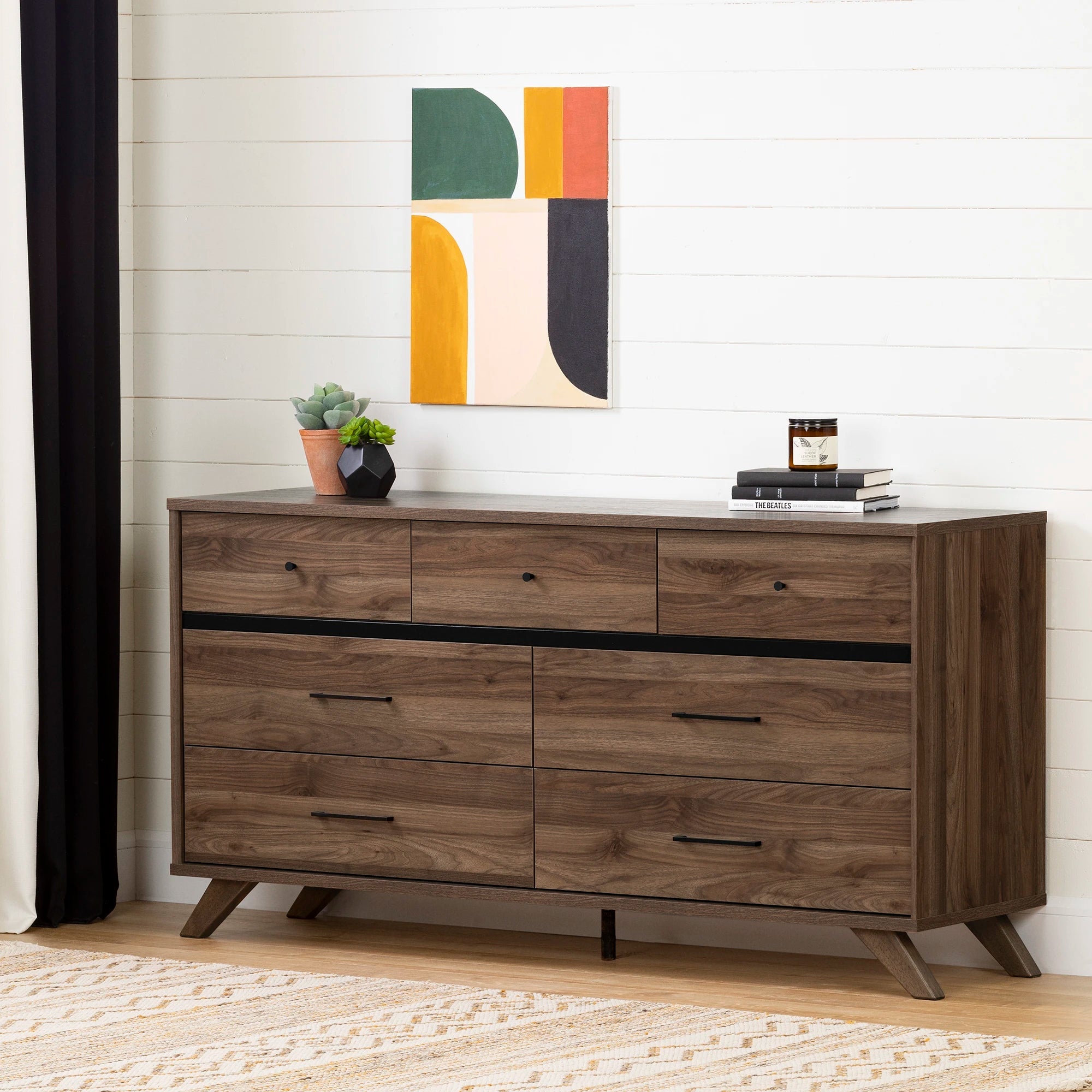 7-Drawer Dresser Storage Unit - Flam