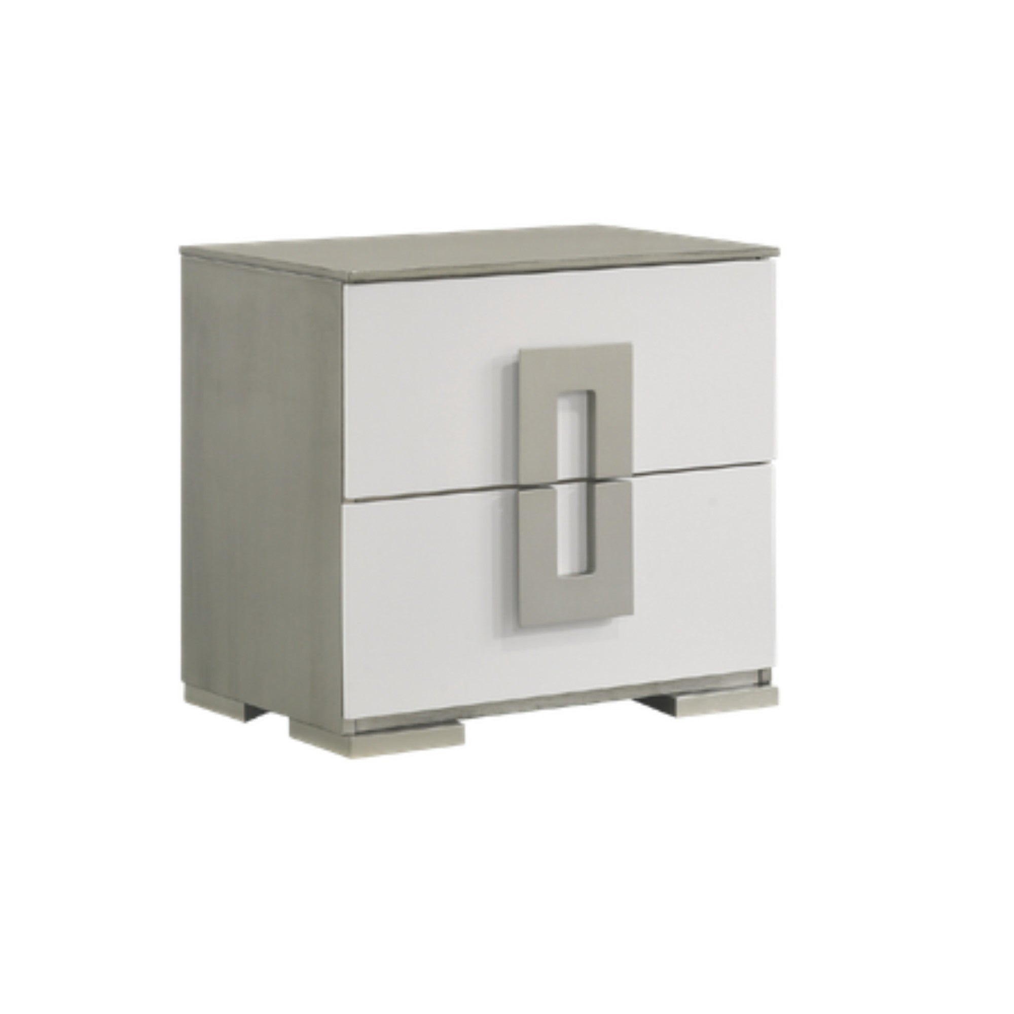 Linova – White and Grey LED Queen Bedroom Set