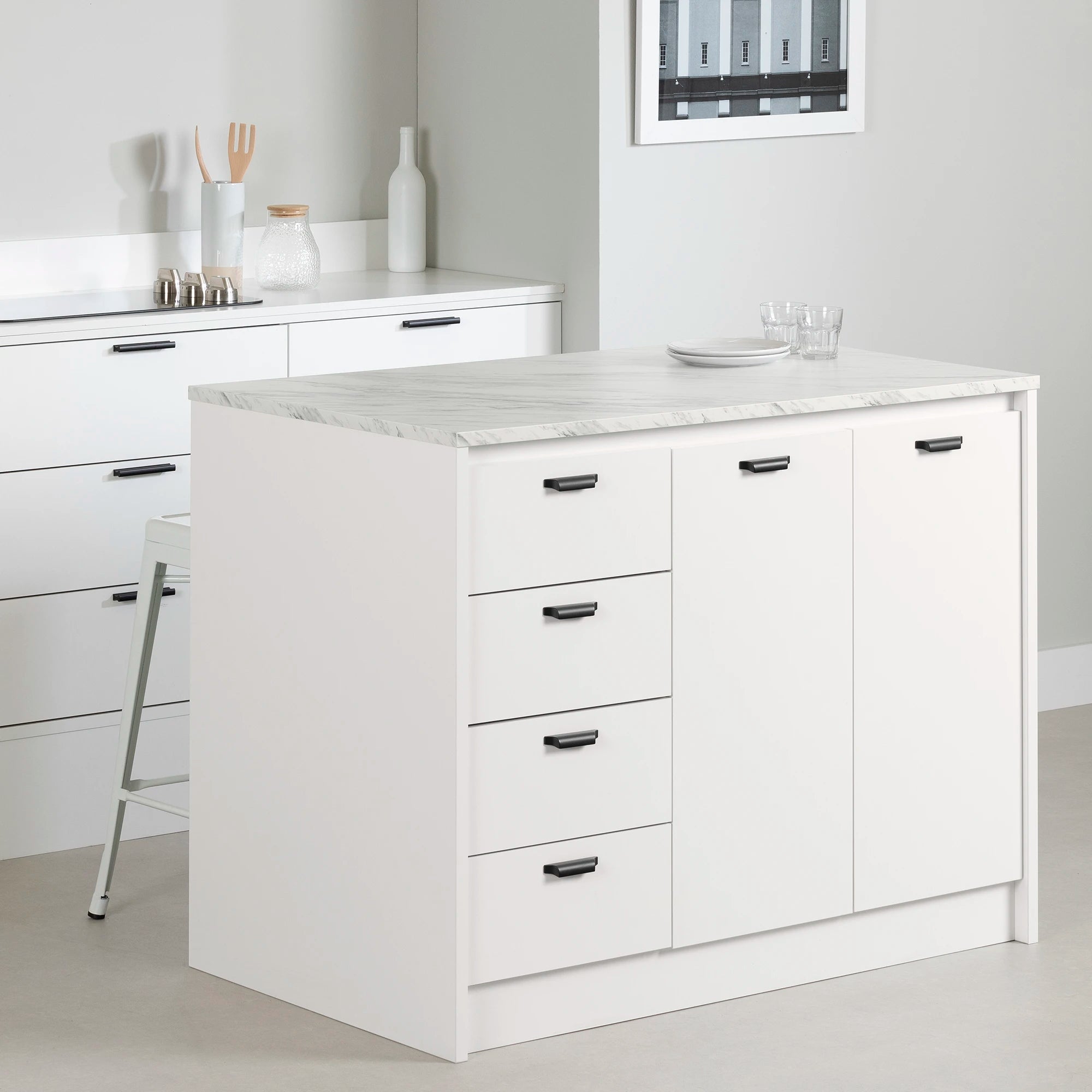 Kitchen Island with Storage - Myro