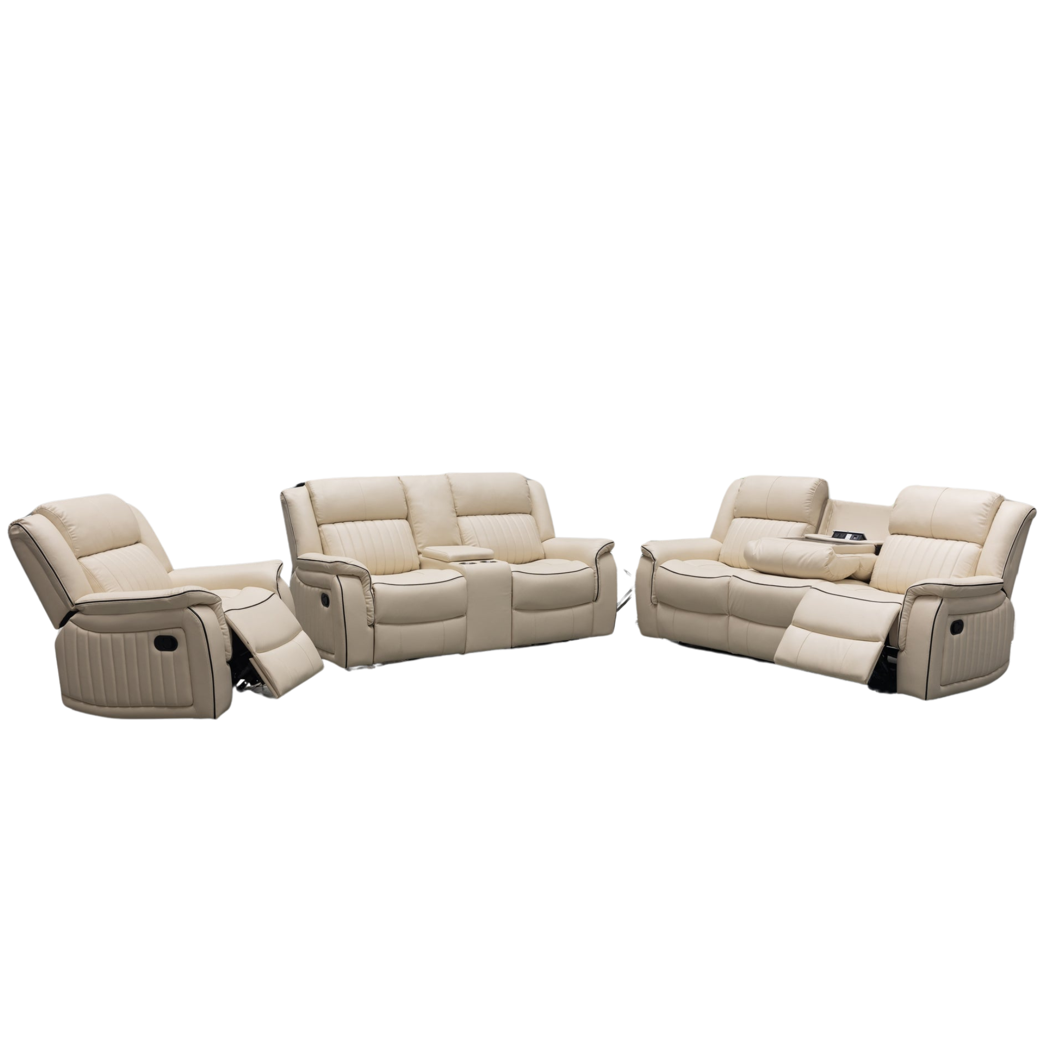 OMEGA - Recliner Sofa Set Ivory