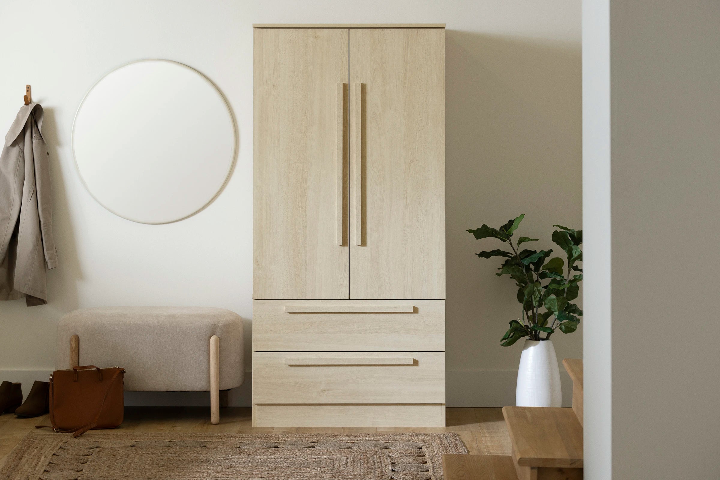 Armoire à 2 portes avec tiroirs - Haven