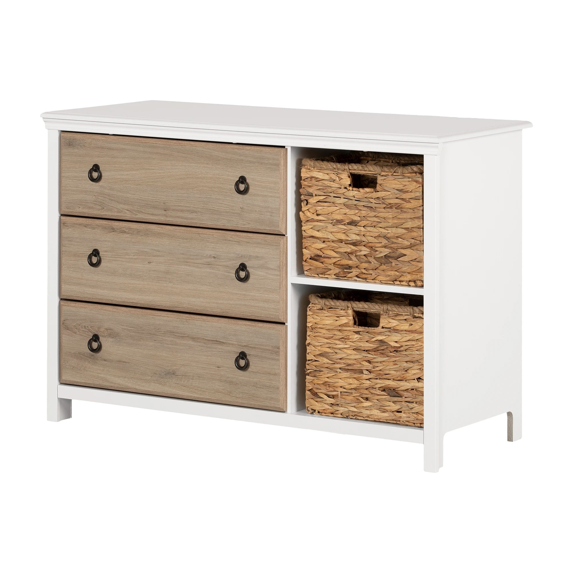 3-Drawer Dresser with Baskets - Cotton Candy