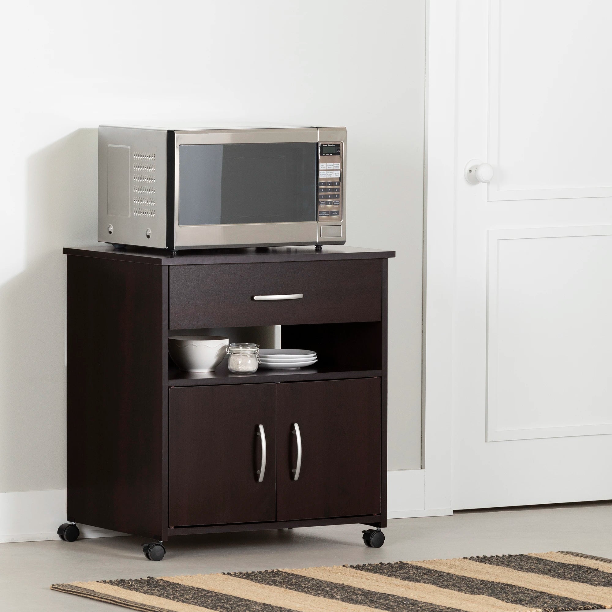 Microwave Cart on Wheels - Axess