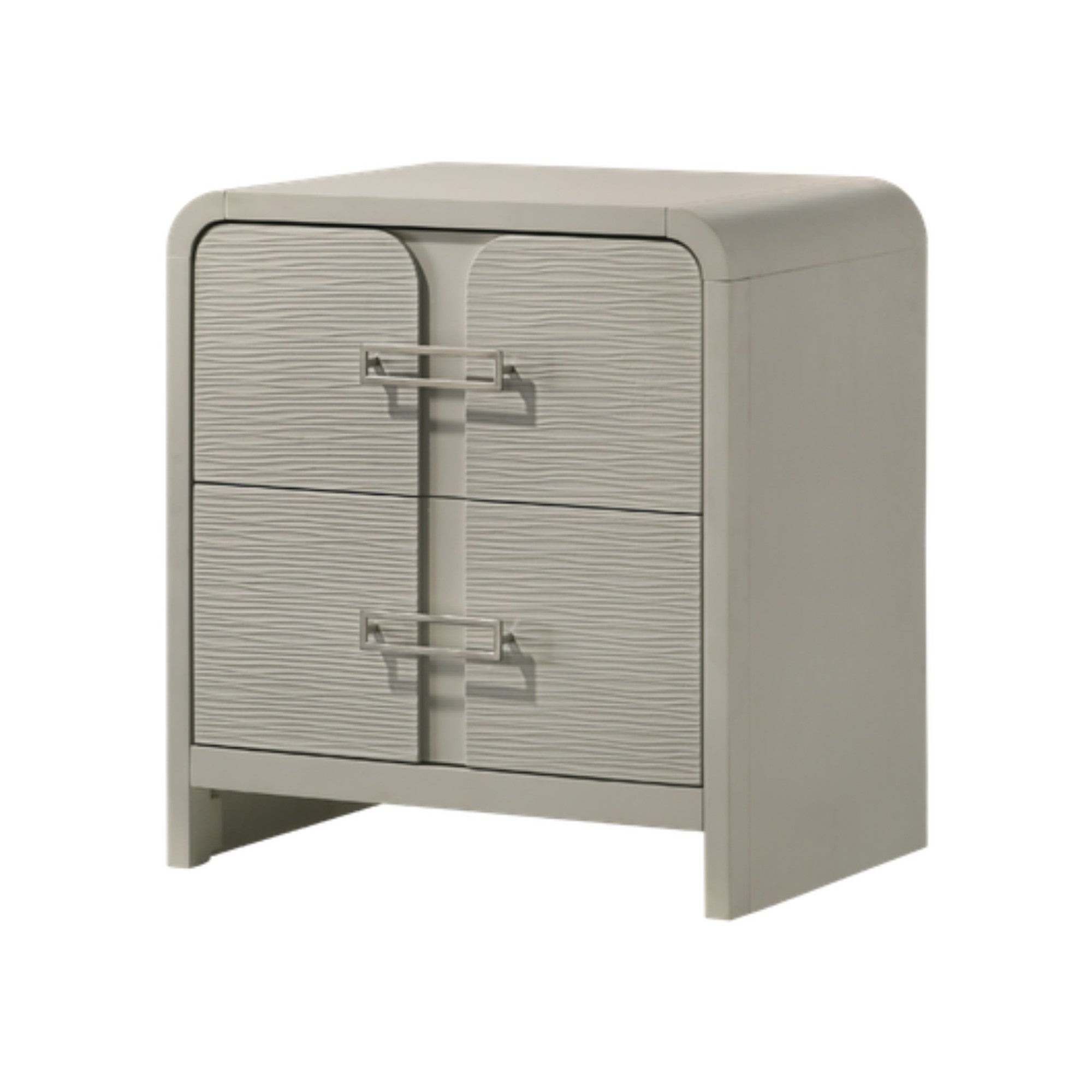 Serova – Pearl Gray Queen Bedroom Set with LED