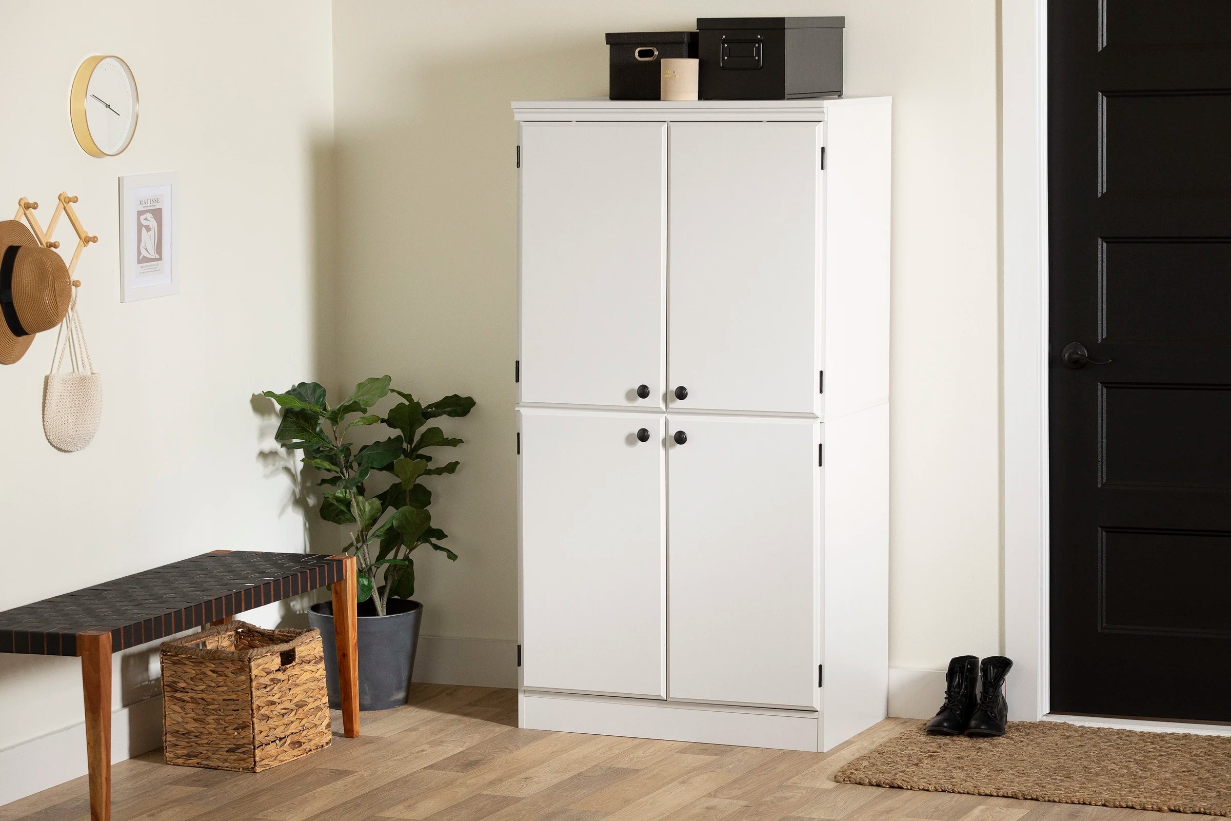 Armoire de rangement à 4 portes - Morgan