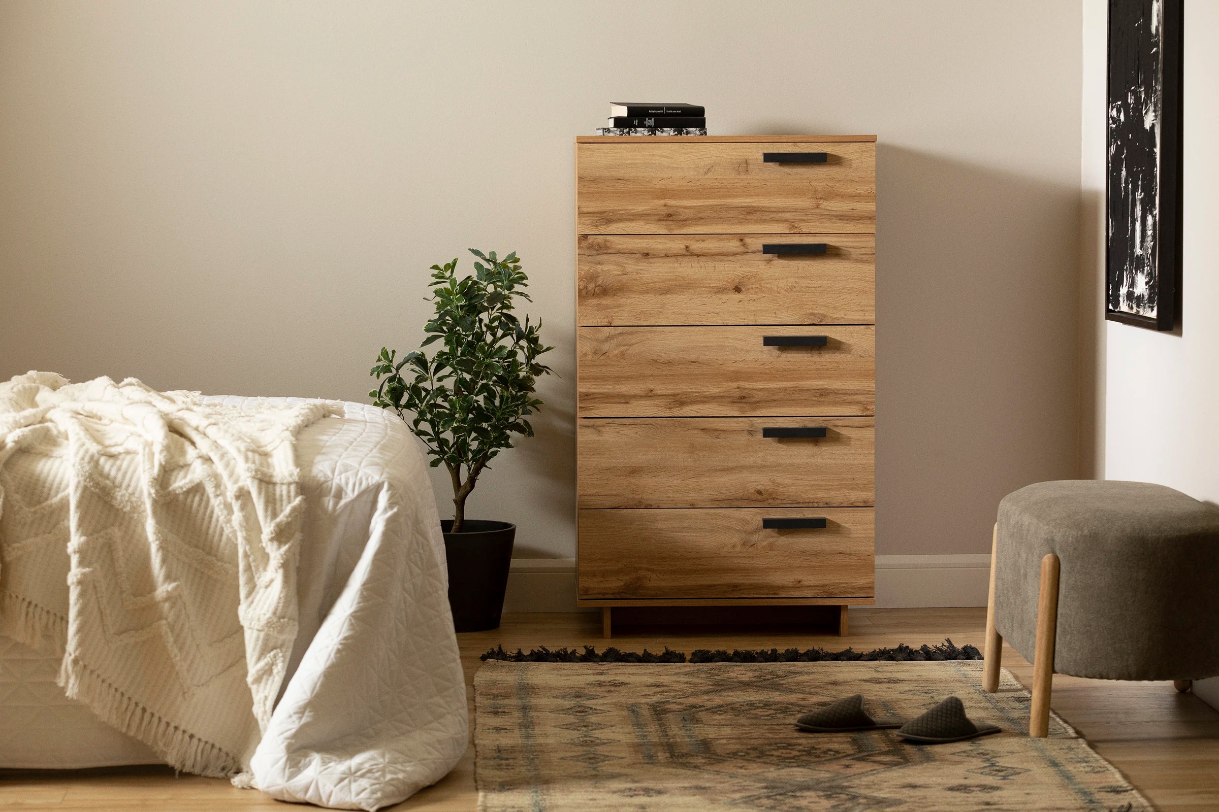 Meuble de Rangement Commode 5 Tiroirs - Cavalleri