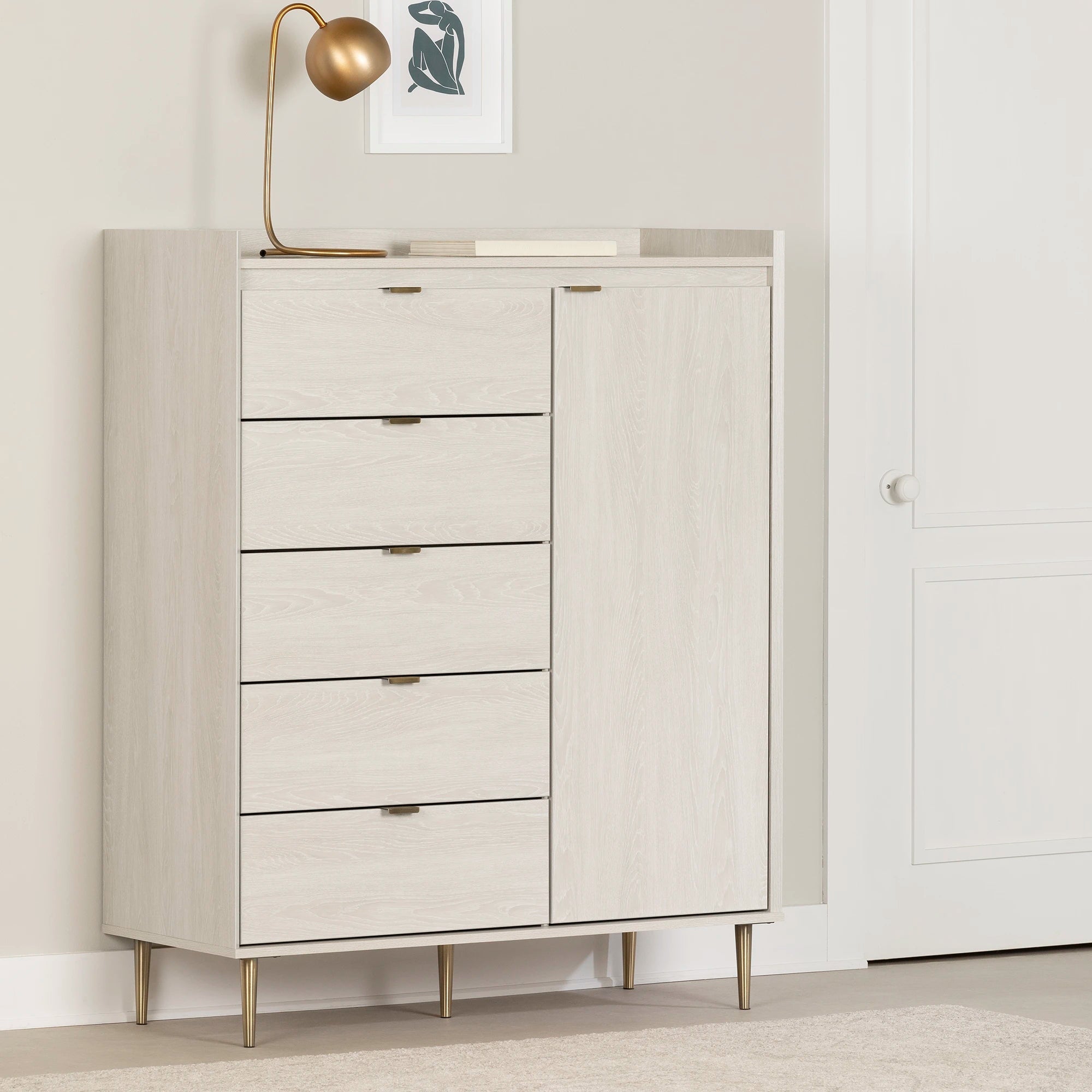 Door Chest with 5 Drawers - Hype