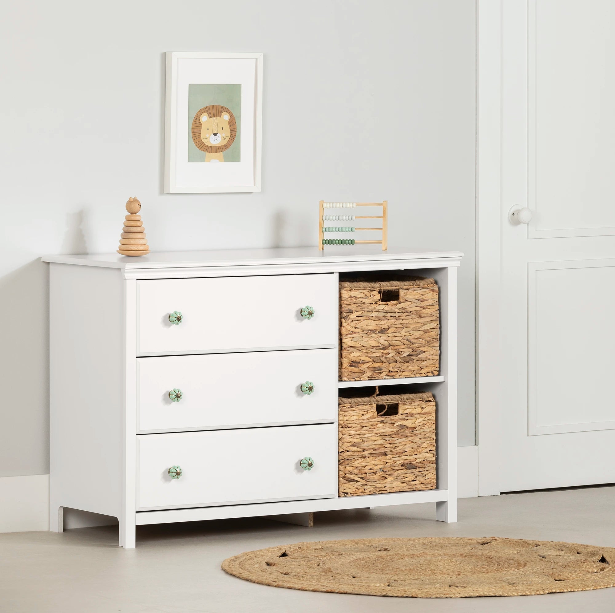 3-Drawer Dresser with Baskets - Balka