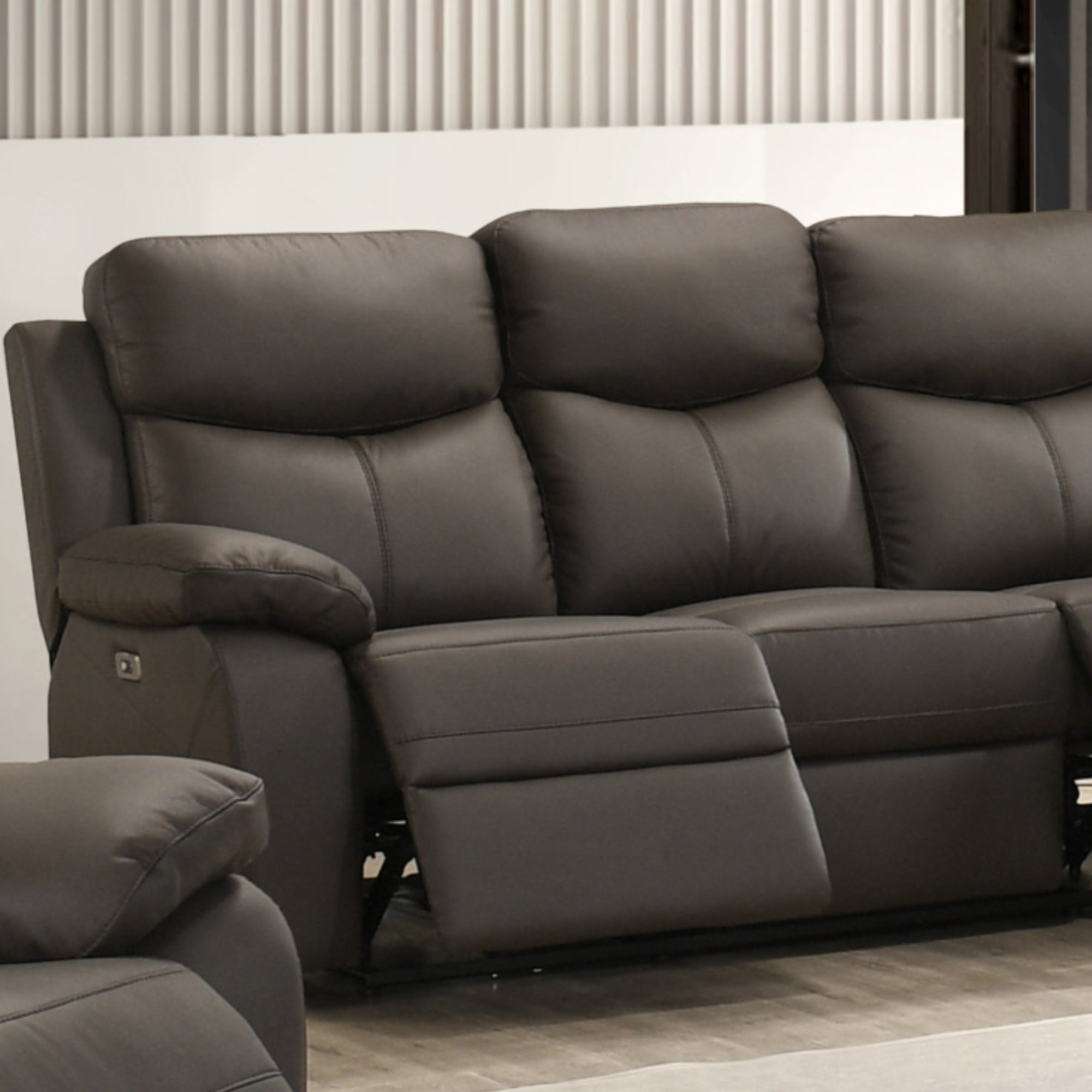 Boraro sofa inclinable brun chocolat 3 places - 2