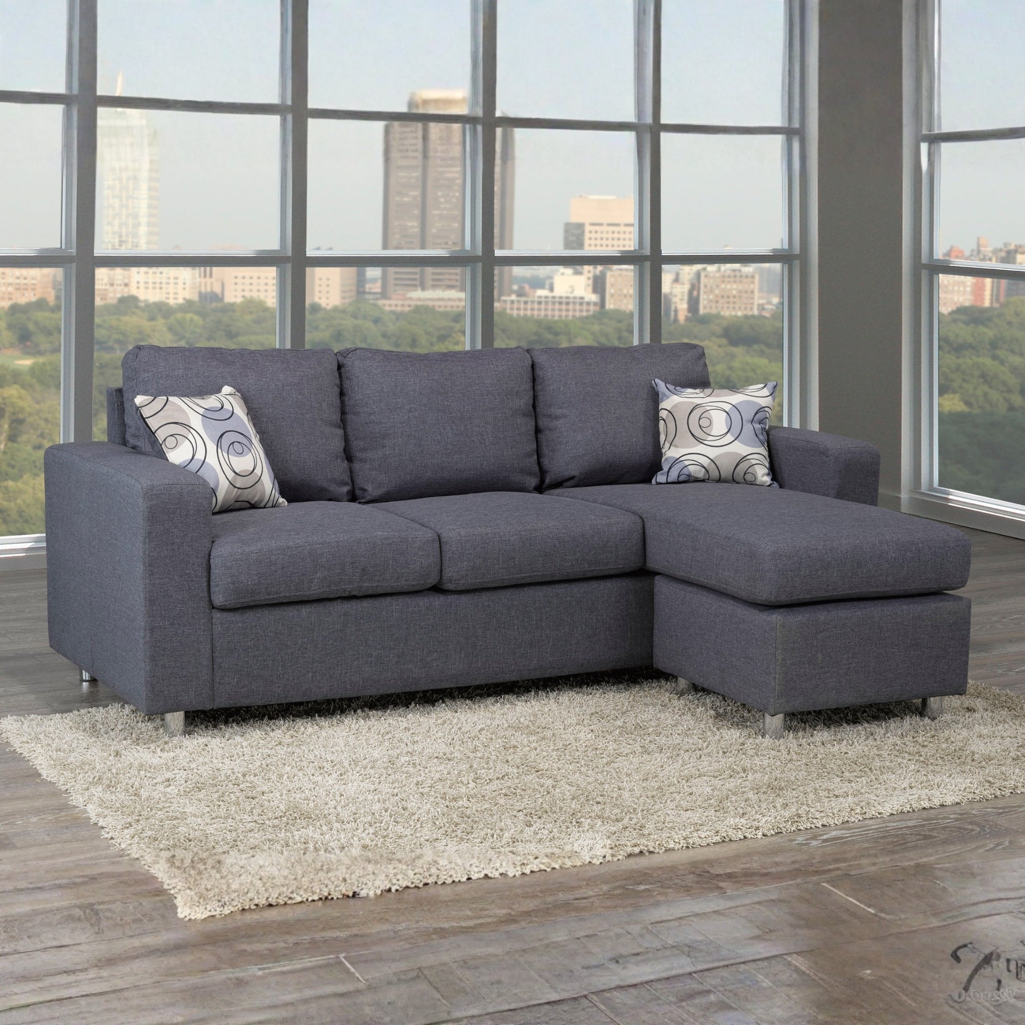 Arcevo sectionnel reversible gris - 3