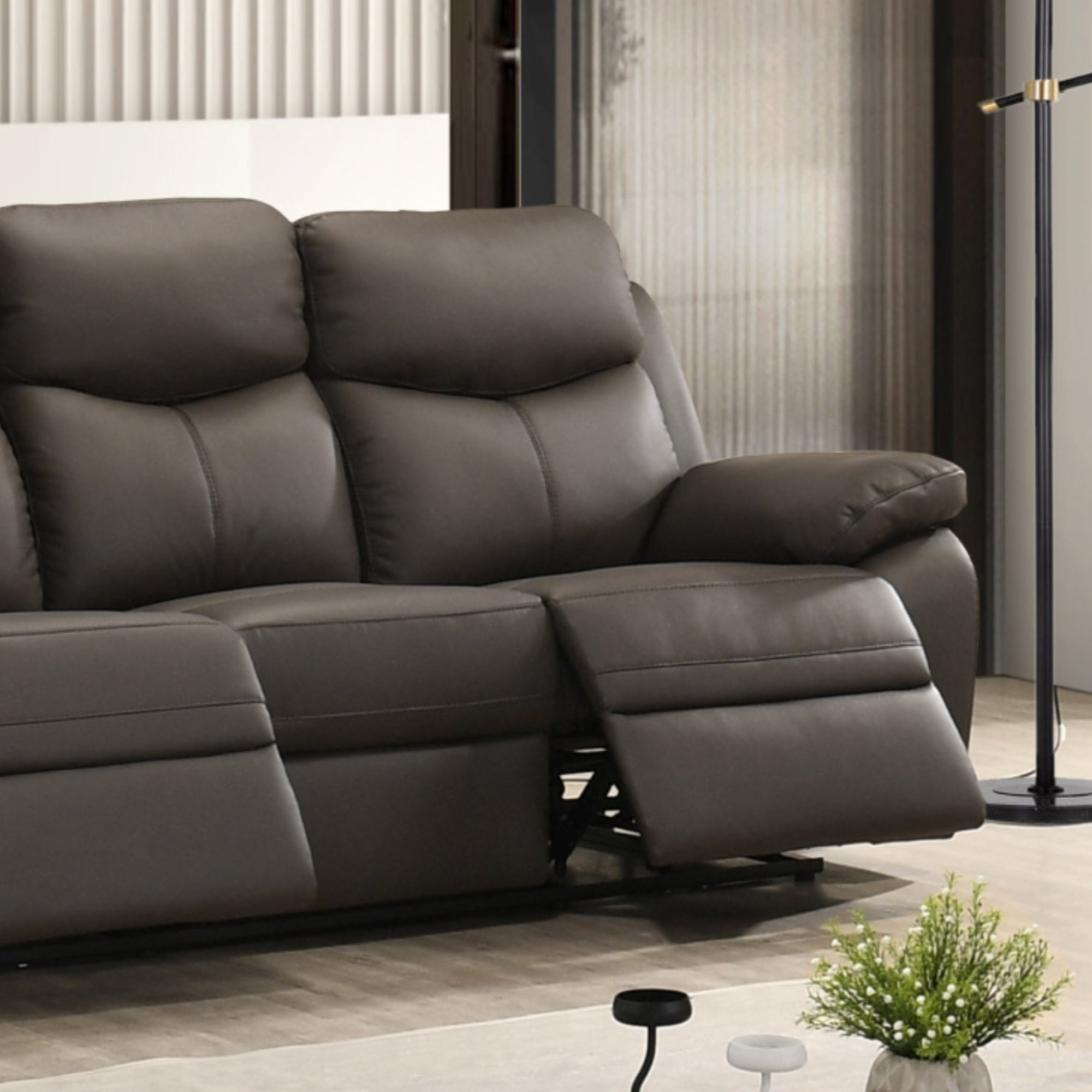 Boraro sofa inclinable brun chocolat 3 places - 3