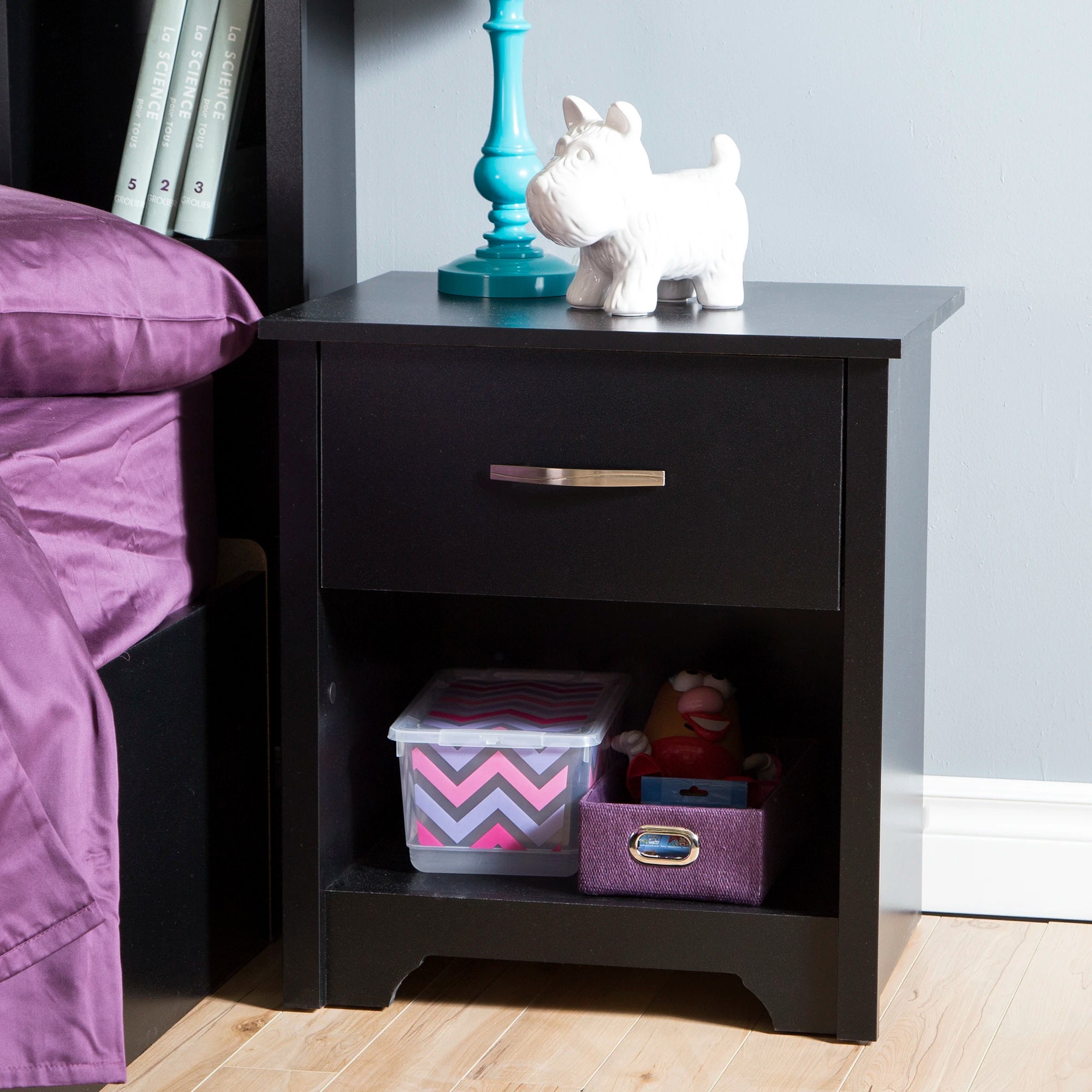 1-Drawer Nightstand - End Table with Storage - Fusion