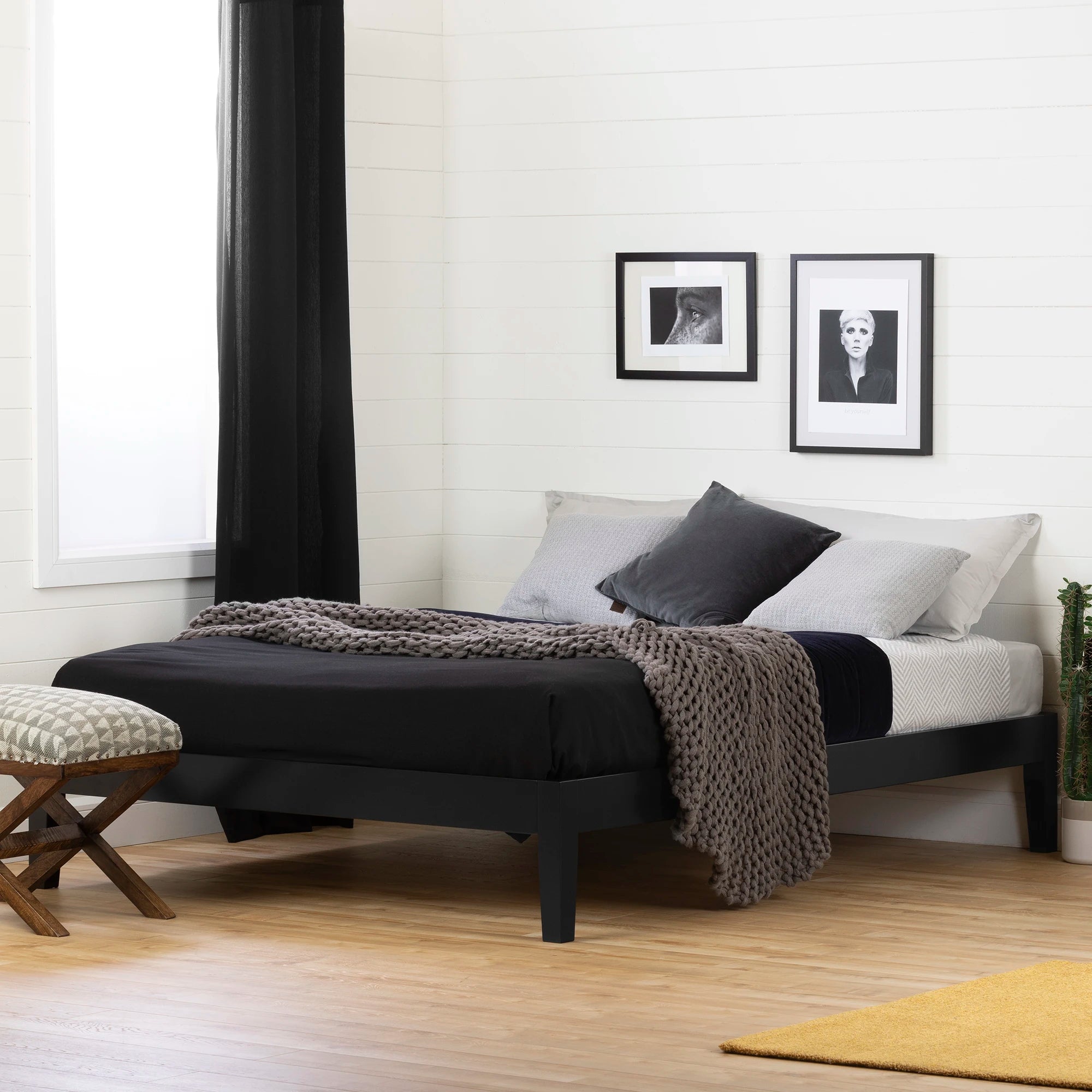 Solid Wood Platform Bed - Vito