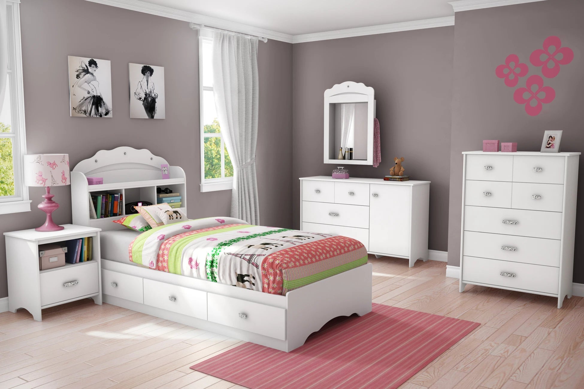 Mates Platform Storage Bed with 3 Drawers - Tiara