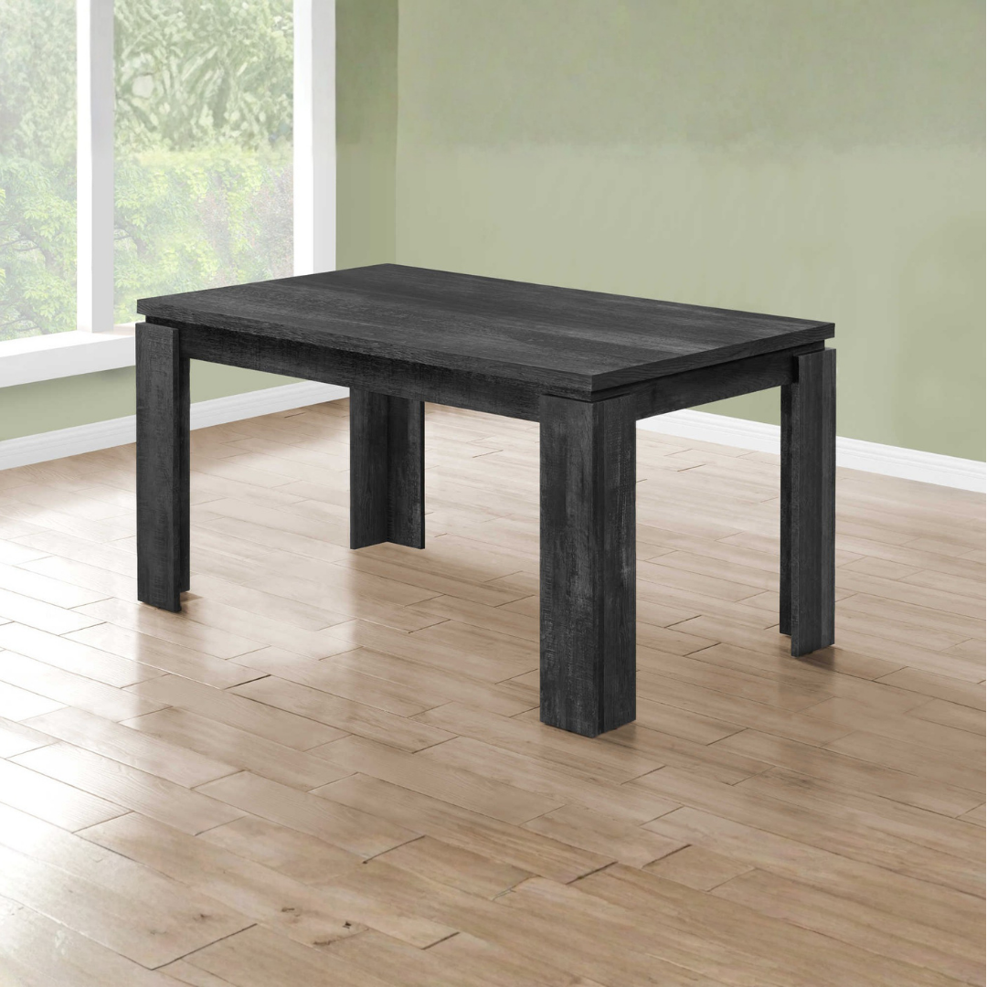 Noirust – Table à manger – Aspect bois recyclé noir