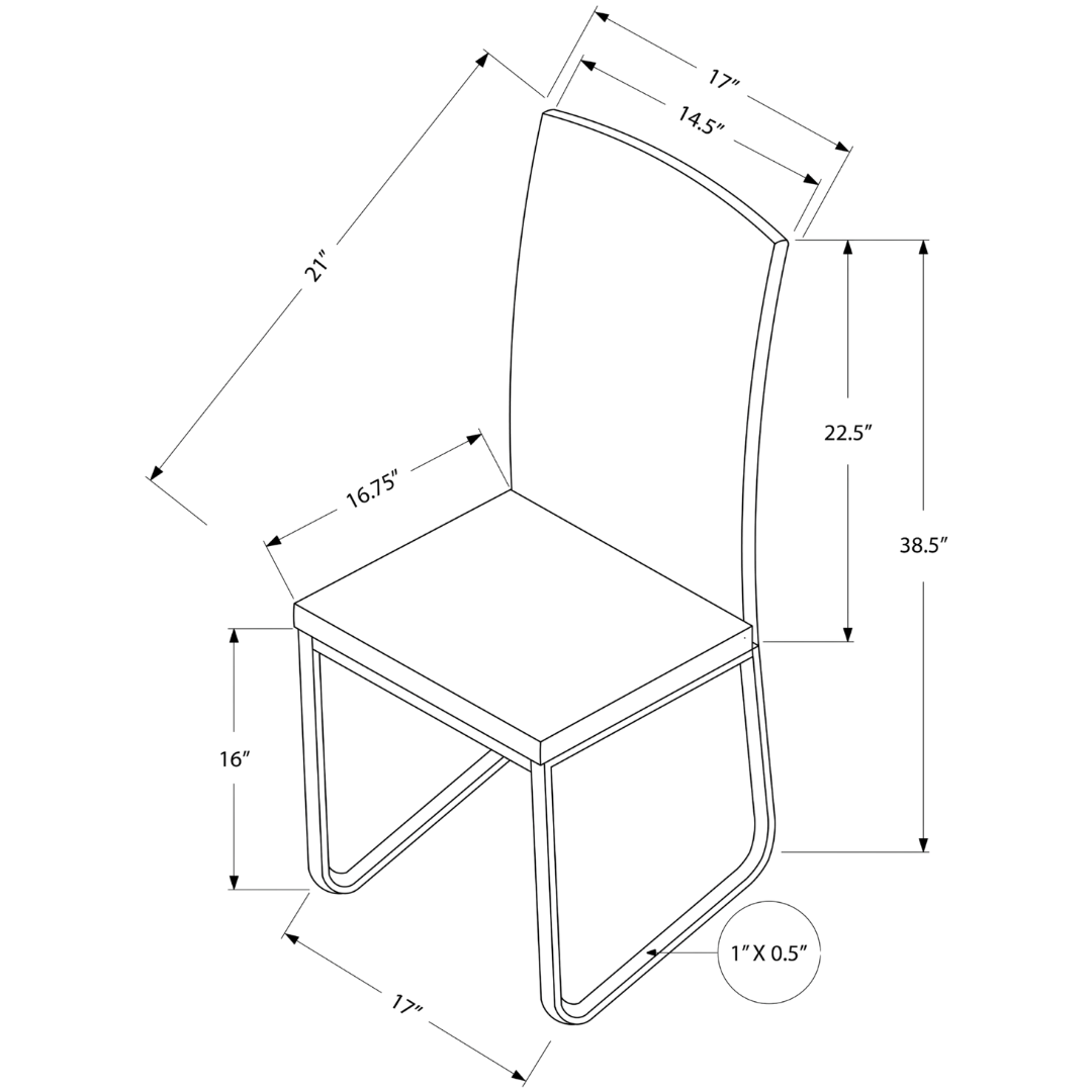 Slidora – Lot de 2 – Chaises de salle à manger traîneau aspect cuir – Noir / Piètement chromé