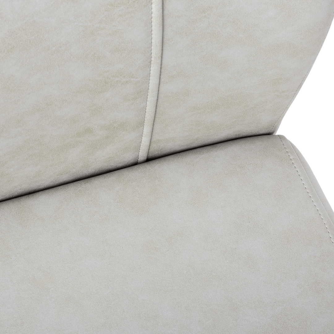 Cantelia – Lot de 2 – Chaises de salle à manger cantilever en tissu – Piètement gris/noir