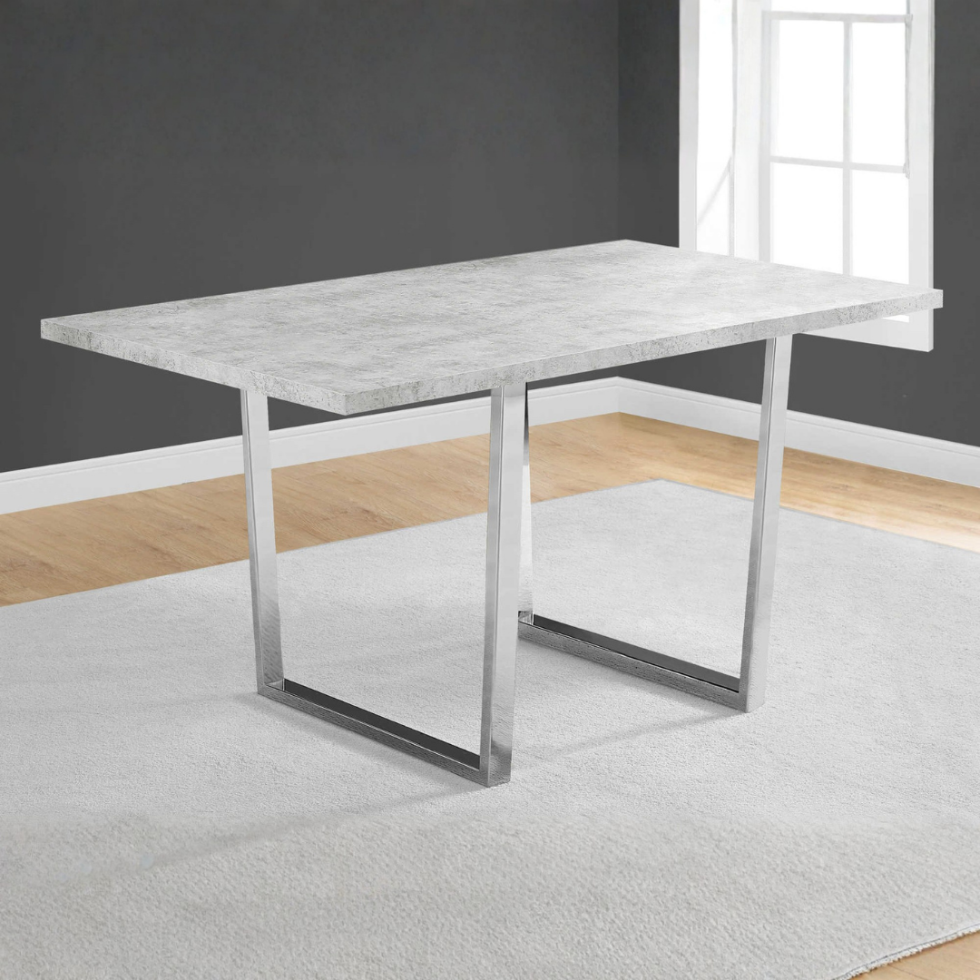 Cemora – Table à manger – Aspect ciment gris