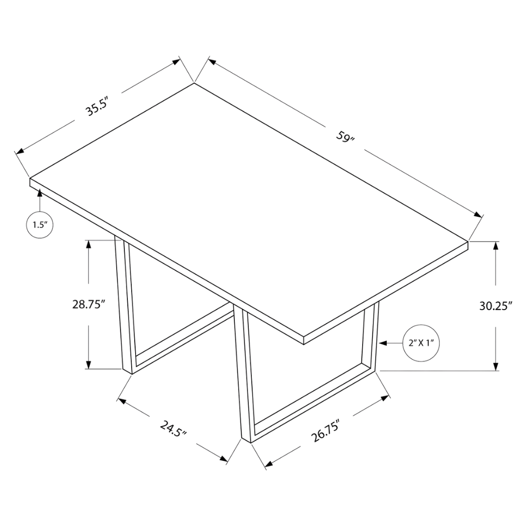 Cemora – Table à manger – Aspect ciment gris