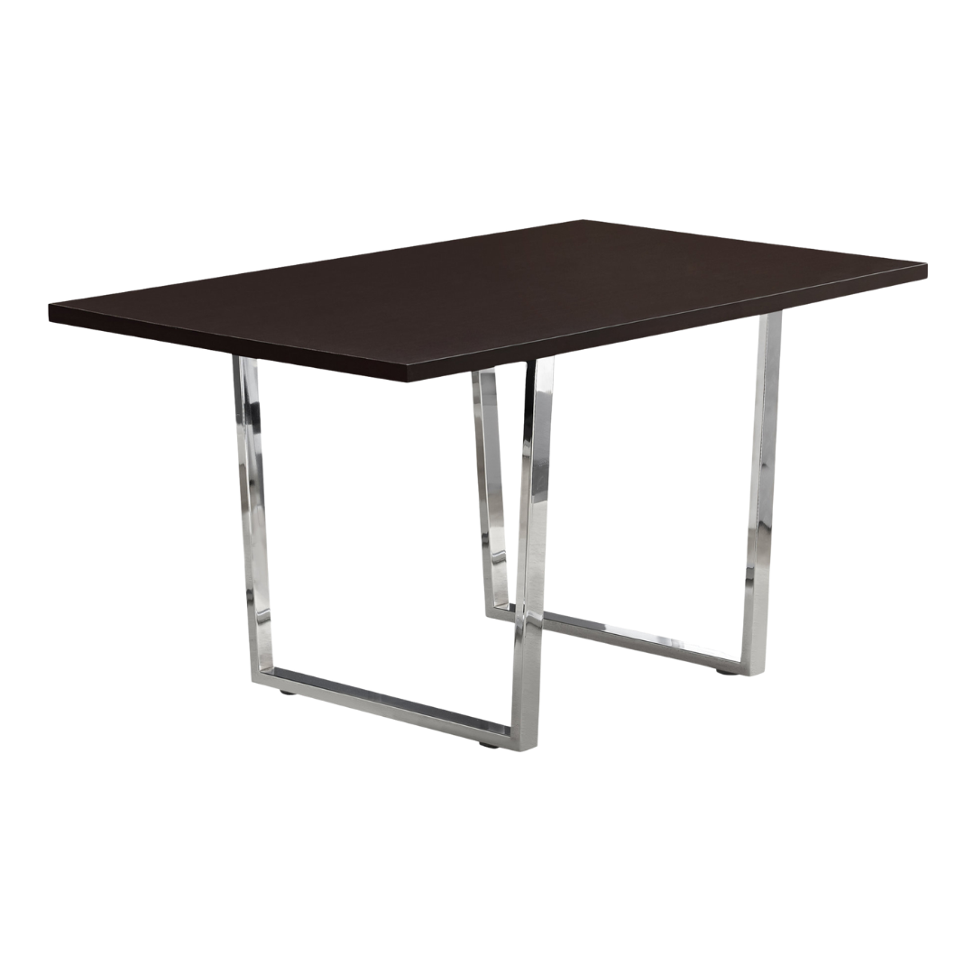 Cubik – Dining Set – Espresso / Black Leather Look